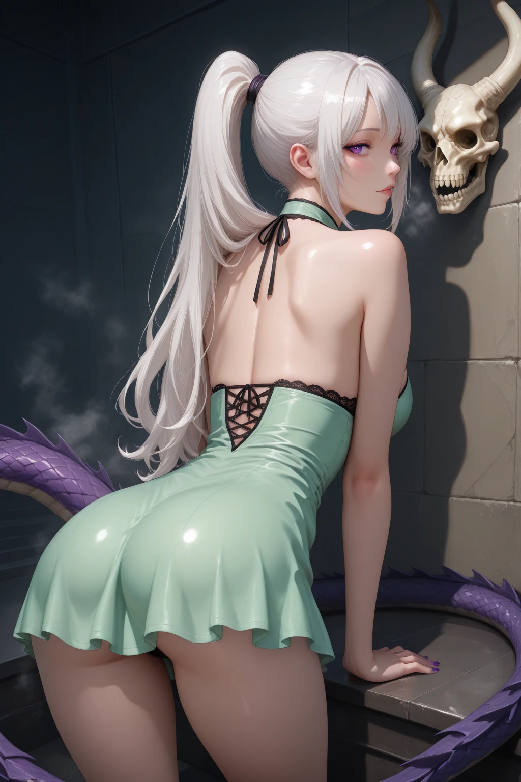 Super detailed, Very detailed,masterpiece,(Highest quality),(Super detailed),(Very delicate and beautiful),((erotic)), ((Limbs are bound by tentacles)), Completely naked,Parasite on the head, ((Inserting tentacles into vagina and ass)), Beautiful girl with straight silver hair,Red Eye ,Blank look,kiss, Sticking out tongue, coated, (((Black Tentacle Seedbed))),