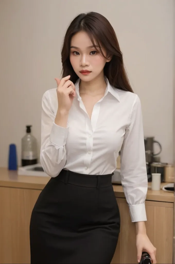 (smile)、I can see your pussy、(nipple見え)、(transparent shirt:1.3)、(In 8K、highest quality、masterpiece:1.2)、(genuine、photorealistic:1.37)、Super detailed、1 girl、cute、beautiful eyes、office、、(nippleが見えてる:1.2)、 (perfect beautiful beautiful face:1.15)、(closed mouth)、細やかなbeautiful eyes、(No underwear:1.1)、、short cut hair、(sheer shirt:1.2)、、(short hair:1.5)、Floating hair NovaFrogStyle、thinボディ、20 year old woman、brown hair、、brown eyes、small head、((G cup))、fashionable girl、beautiful eyes、genuineフェイス、genuineな肌、fine eyes、、(sheer shirt:1.2), dynamic pose、viewer、Beautiful face and breasts, the tip of the chest sticks out。Areola is protruding。The shape of the genitals is clearly visible。lots of eyelashes。black eyeshadow。bright red lips。black sexy high heels。pubic hair。The lower abdomen is bristly。thin。thighs are open。pubic hairたくさん、pubic hairがはみ出てる、 and delicate figure、(At the office)、camel toe、protruding pussy_nipple