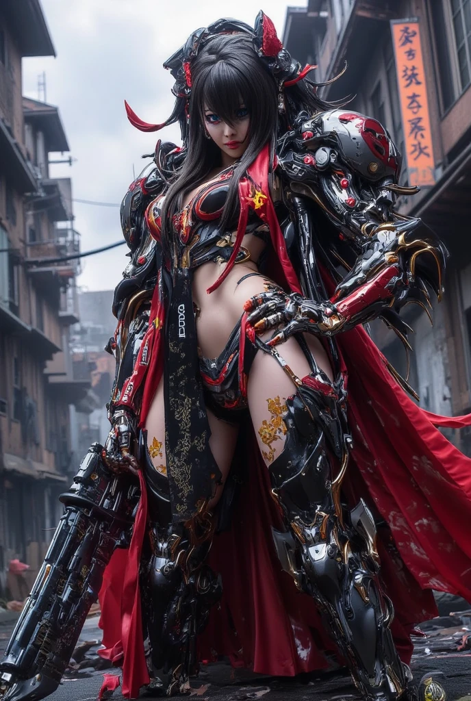 ((masterpiece:1.4)、(top-quality:1.4)、(reallistic:1.7))、Mercenary troops from another dimension、Cute girl mercenary、Sexy Daughter、1girl in、latex shiny、Latex bodysuit、By Luis Royo、age19、Ultra Ultra Bikini、Looking Back Beauty、Outstanding style、Slender Abs、beauty legs、Beautiful ass、A detailed eye、Raw photo、red-lips、Red high heels、a choker、a necklace、耳Nipple Ring、
