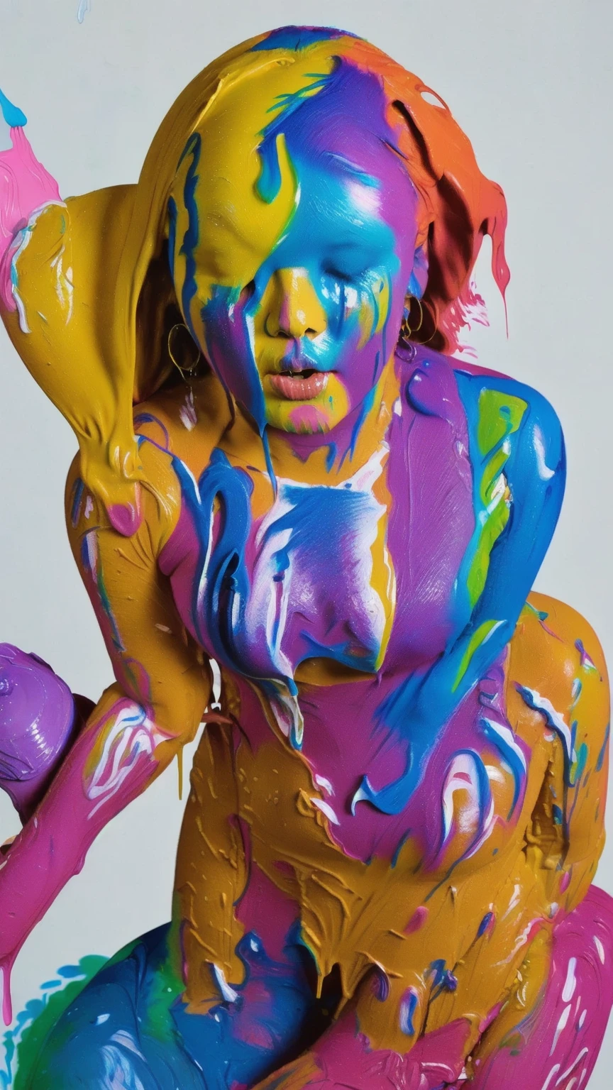 NSFW, full body close up, open legs pose, (Masterpiece:1.1), (photorealism:1.1), (1 girl),a sporty woman, without makeup, Cara de ahegao, sweaty skin, global illumination, Wavy brown hair with blonde highlights., punk, naked, open legs pose, naked pussy, , alternative woman, (Open mouth), (moaning), tattoos, Detailed photography, poster, high detailed, 8k, focus on lips, in front of the camera, 8K resolution, ashamed, (orgasm), (eyes partially closed), NSFW, pulido, HDR, 8k, sharp focus, focus on face, medium breasts, Dark eyeliner, lipstick, (on a dance floor in a crowded nightclub), At night, backlights, people in the background, color photo, shallow depth of field, natural light, (perfect hands), Perfect face, wet hair