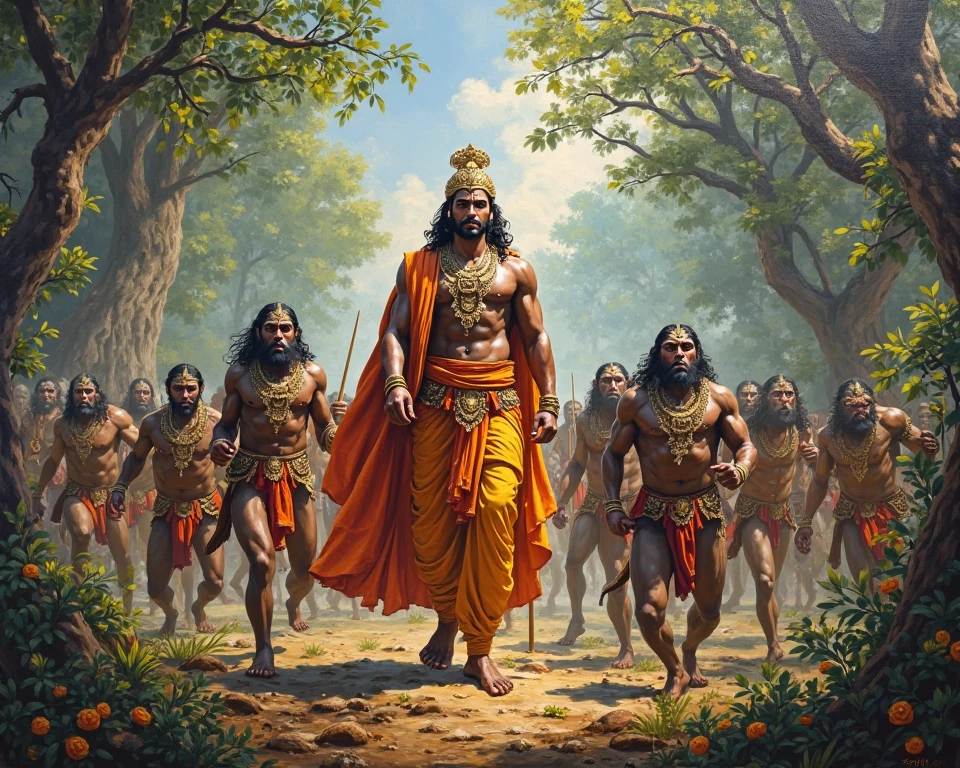 Indra was surprised to see ladies, children and old people. 