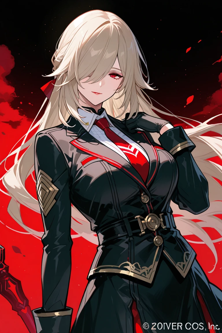 whaite hair,quadratic element,Red pupils,adolable,Lori huge breasts cleavage,Bare-chest