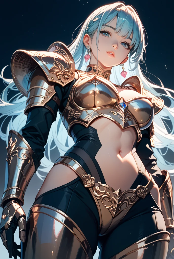 1girl, masterpiece, best quality, best resolution, best detailed, ultra-detailed, Amazing, beautiful detailed eyes, finely detailed, beautiful girl, long white hair, gorgeous style, princess dress, princess, smiling, extremely detailed, fantastic style, perfect body, detailed outfit, intricate details, perfect face, solo, focus, full body, glow, fantasy world, mystical background, cleavage, perfect breast, large breast, , more_details:0.5, thigh high boots,