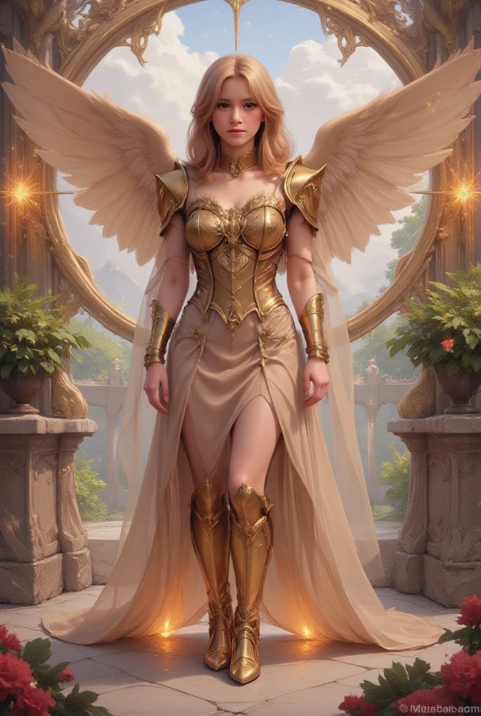 (Emma Watson: 1.4), (full body, 1.6), walking pose, slow motion, (8k, best quality, masterpiece:1.2), RAW, beautiful woman, semi-open strawberry lips, dimples, wistful look, (extra long wavy brown hair), ((detailed face)), ((detailed facial features)), (finely detailed skin), pale skin, (realistic, photo-realistic:1.37), seductive eyes, top quality, masterpiece, center of frame , natural lighting, ultra-detailed high res, multi-layered stitched, (white silk cloak), (intricately patterned cloth:1.2), (insanely detailed, flowering:1.5), (high sharpness), (detailed pupils:1.1), ((hyper realistic hands: 1.6)), ((hyper realistic feet: 1.6)), (Crisp Focus: 1.2), (photorealistic:1.4), (direct light:0.4), grain of 8mm film, (detailed) photographed on a Canon EOS R5, 50mm lens, F/2.8, HDR, (8k) (wallpaper) (cinematic lighting) (dramatic lighting) (sharp focus) (intricate), RAW photo, RAW photo, gigachad photo, posing for camera, arms behind, 8k uhd, dslr, high quality, film grain, Fujifilm XT3, extremely detailed, photorealistic, realistic, incredibly absurd, highly detailed, sharp focus deep focus, (RAW), 8k, angel of death, innocent, eyes, diadem, angel wings, wings placed behind shoulder blades, black clothes, arms behind back, sky, halo, post-apocalypse, detailed armor, (Beautiful eyes), (Detailed eyes), (Detailed face), symmetrical eyes, sharp eyes, cold face , full body), (HIGH LEVEL OF DETAIL), (sweaty), thin waist, high detailed skin, uncharacterized texture, hyper detailed, realistic skin texture, armor, best quality, by Legend of the Cryptids, deep in a scorched earth dimly lit and with storm clouds