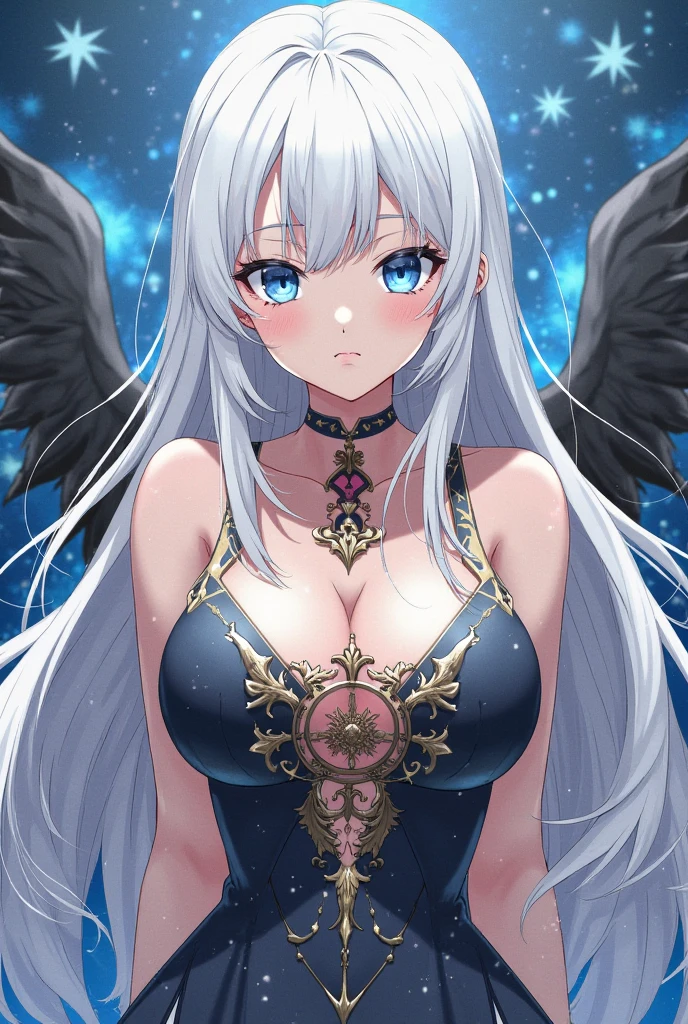 Universal Hot and beautiful almighty ancient demon queen,hoops earrings ,early 30 age,makeup, foundation,bright red eyes , white hair, perfect face,Beautiful ,sexy, charming, glossy red lipstick , ponytail hair,eyeliner, eye massacre , perfect ear piercing , necklaces ,eye shading, shadow , bracelet,black eyebrow, dimple ,aura, lonely eyes,perfect nose,sharp face,hunter eyes, cinematic, breathtaking face, jawline,mother of beauty , glowing face ,jewellery ,sexy smiling, one mole ,elegant,sharp eyes,kanzashi hair pin, brooch , rings,tattoo , detailed huge tits, , (glow, god rays, ethereal, dreamy, heavenly, otherworldly, dream-like, breathtaking, captivating, divine), ,gloves ,delicate necklaces ,demon wings, sparkling effect ,big fangs, falling feather , floating in air,demon horns, breasts plates, armour,black bodycon suit,black cosmic energy flowing through body