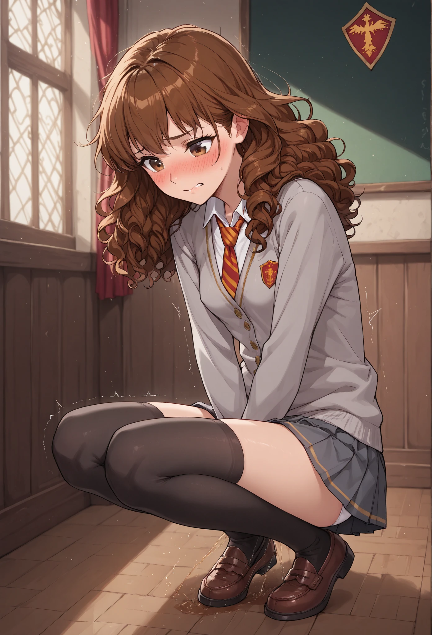 nsfw,masterpiece, high quality ,Dynamic Angle, Cowboy Shot, 9 years old, One girl, child, alone,Budding breasts,
Hermione Granger,(vaginale,sex,1boy,penis),Red-haired boy,Ronald Weasley,
school uniform,Sit on a desk,Spread your legs,Grab your legs open,Holding a magic wand in his hand,
Very exquisite beautiful face and eyes, Beautiful Skin,Perfect Anatomy Smile, Bedroom,Shining sunlight,((Sweat))