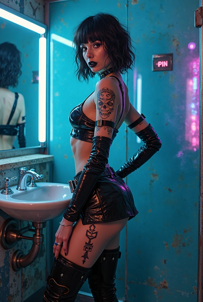 {{all fours}}, {{{from above}}}, oil, looking up, ass, back, thighs,tight leather dress, 1girl, solo focus, hetero, [face only], {irrumatio}, {deepthroat},, half-closed eyes, troubled eyebrows, {{sweat}}, {{a girl with green hair in the middle of a small candy store, sexy and naughty smile, punk look, tight leather dress, pronounced nipples, sex sex sex, doogystile(inspirational art by Dave McKean and Bill Sienkiewicz, oil painting, brushstroke details that enhance depth)(best quality,4k,8k,highres,masterpiece:1.2)(best quality,4k,8k,highres,masterpiece:1.2),ultra-detailed,(realistic,photorealistic,photo-realistic:1.37),intricate details,vivid colors,sharp focus,professional,Dave McKean artwork,