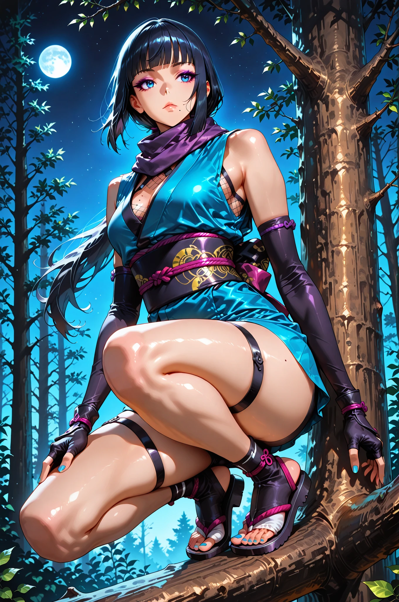 the fire，White haired woman in gouves style，Qi Fan，Yang Jian，Epic and amazing character art，beautiful figure painting，Close da obra de arte，Pixiv Aregant Gurwitz Belt，purple underwear，The underwear is transparent，，tattoo is，Eyes so pitiful，lower body focus，fitas e it，ssmile，Bite the lip，Spread your legs，There is a lot of sweat on the body，plum：3.0）