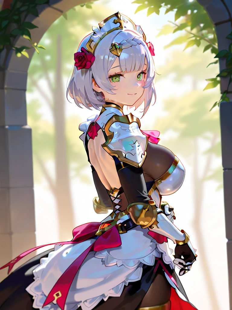 [noelledef]:1.5,((masterpiece,highest quality,Detailed images,Beautiful images))1.4(noelle images、smile、Bob Hair、church、Flower Field、The wind is blowing、Bright lighting overall、Backlight、A fantastic atmosphere、Thick Fog)1.1(Beautiful body lines、small beauty breasts、Beautiful cleavage)
