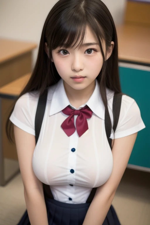(Wearing dark blue bloomers:1.3)、((Navy blue high rise full back bikini bottom)),((Smooth facial skin)、One Girl, (A beauty girl, delicate :1.3), (:1.3), break,(Wearing a short white T-shirt))、 (Wearing dark blue bloomers:1.3), break, Very detailedな明瞭さ, (Symmetrical eyes:1.3), break, (School classroom, indoor:1.3), break, Small breasts、 Brown eyes, ((Twin tails))、 Brown Hair, , break, (Eye and facial details:1.0), break, (masterpiece, Highest quality, Very detailed, Detailed face, 8k)