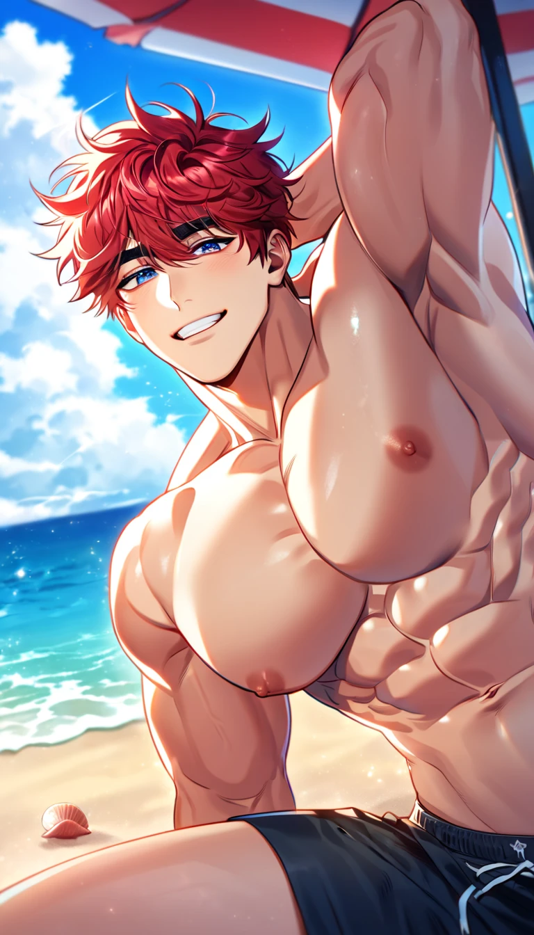 NSFW, best quality, cloudy weather, (ultra realistic, 8K), (only:1.5), (male:1.5), muscular, veiny muscles, bulging muscles, wide chest, thick thighs, thick arms, popping veins, looking directly at viewer, highly, powerfull strong mighty, handsome alpha male, wide thick chest, large pecs, large biceps, abs, large shoulders, Big muscles, Muscle growth, Bodybuilding, R-18, Big arms, bulk up, Growth, bodybuilder, Hyper muscle, full body shot, Abdominal muscles, Hyper abdominal muscles, Growth muscle, Power up, definition, Big Abdominal muscles, Abdominal muscles, muscle, All Nude, Nude, Completely naked, nude, bodybuilding, Big arm, muscle reg, Big regs, spread legs, shota, character, game character, bodybuilding, Hyper cock, Big cock, humanoid penis, penis, big penis, hyper penis, Muscle shota, 筋Shota, Shota, Human, Man, Boy, young man, young boy, children, young face, brown hair, No Tattoo, Not Tattoo, lay down, Lay Egg, Spawning, Lay Eggs, spawning, anal, anal Birth, Laying, Eggs, Oviposition, lying position, spawning, spawning pose, lute, MHST, Monster Hunter Stories,Monster Hunter Stories, lute, Raised hair, Monster Hunter Stories Hero, Monster Hunter Stories RIDE ON, Monster Hunter Stories RIDE ON Hero, Monster Hunter Stories RIDE ON lute, monster hunter stories, lut