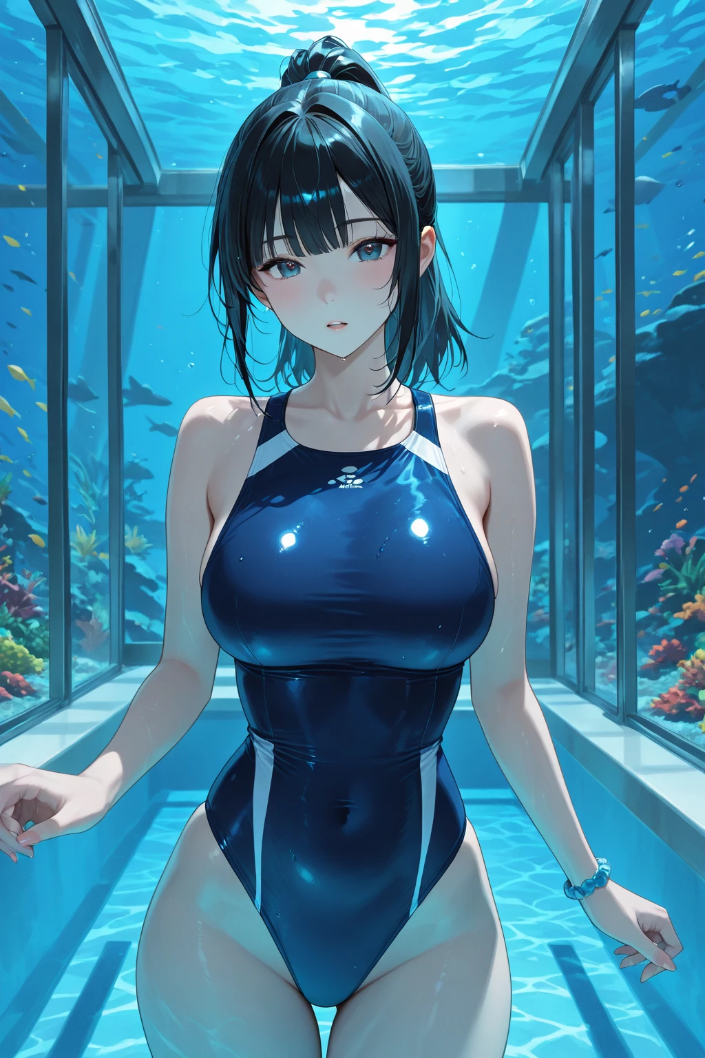 (high quality 8K anime),, Sweaty and sweaty, Powder blue vapor, Delicate skin, short hair, creepy erotic smiling, (Photorealism), masterpiece, best quality, portrait, Perfect underarmpit, Plump, fishnet clothing, (Japanese KPOP idol:1.2), (realistic beautiful Asian), close up and soft up to everything, (plump MILF body shape), spot light, super pale skin, dark make up, sharp focus, detailed anatomy, ultra-wonderful face detail, (his deep drippy blue colored melting slime body under the clothes), Large buttocks, 39 years old, a hot wet erotic blue colored slime super idol, mature woman legs line, with a ultra-cute face of a Japanese-Korean-Taiwanese emo young idol, (ultra-detailed eyes), (ultra-detailed skin), (super melting manly short hair style), laying in a bath pool full of blue slime, (drippy melting body), (hyper huge erotic female breasts), super wide wet juicy sexy red lips, soft light, perfect yaoi face, photorealistic, correct fingers, the light is very bright, hypermaximalist style: realistic, photorealism, photography