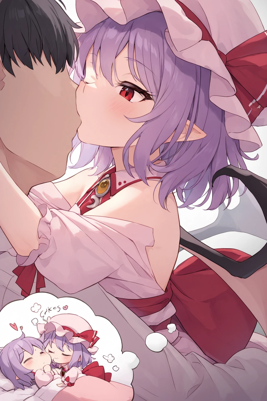 Jibril, upper body, blushed, perfect anatomy, detailed eyes, detailed lips, extremely detailed eyes and face, vivid colors, sharp focus, bra, masterpiece:1.2, ultra-detailed, bra, blushed, (((blood, blood on face, evil , killer, authority))), doggystyle