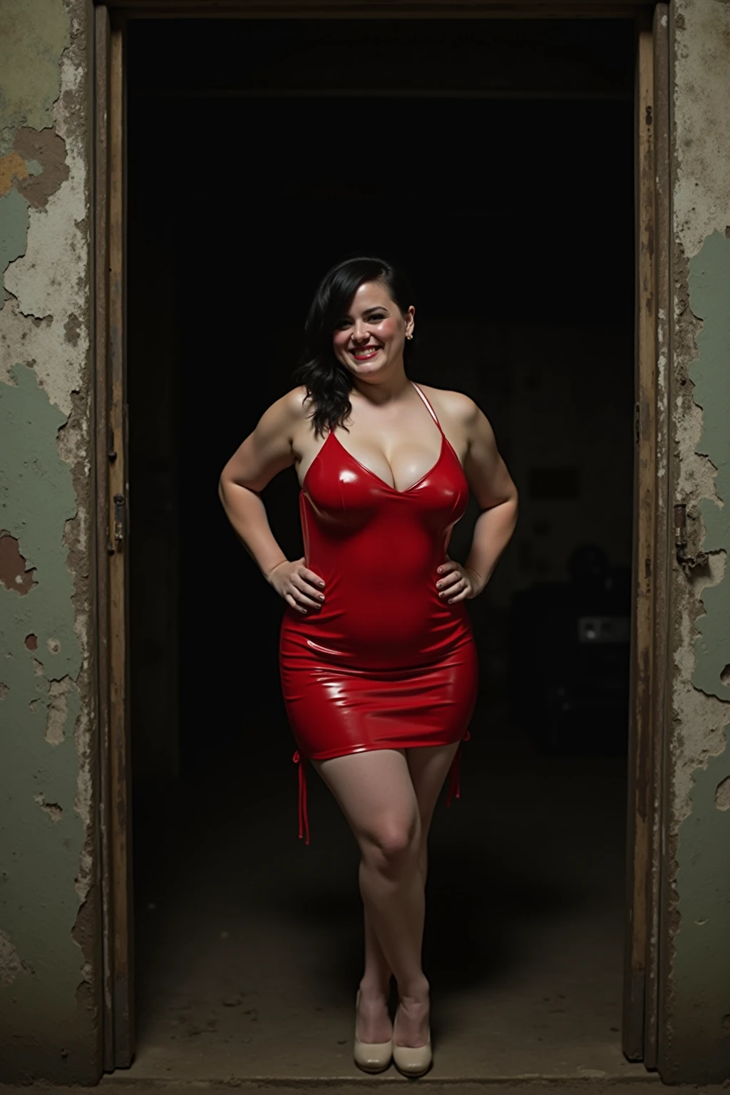 Christina Ricci, red dress, black heels