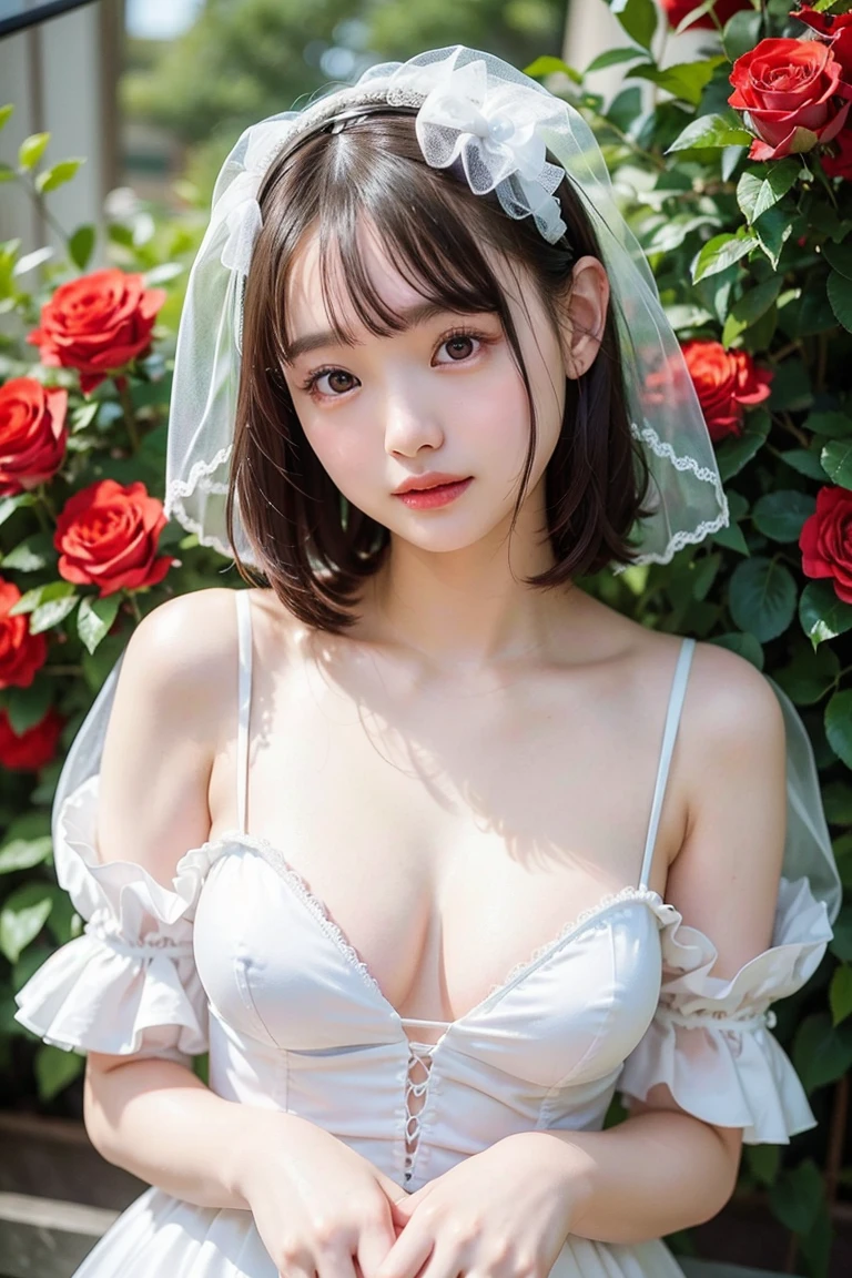 (masterpiece, Highest quality:1.2), 8k, Official Art, RAW Photos, Unbelievably absurd, (Upper Body, Seraphim:1.4), beautiful girl, 1、Cute Face, Arched back, Navy Pleated Skirt, close, Short sleeve, Gardenia, Viola Lace, 10 generations, street, Looking at the audience, Film Grain, chromatic aberration, Sharp focus, Face Light, Dynamic Lighting, Cinema Lighting, Detailed eyes and face, Background blur, (1 dark red bow tie:1.2)、(heavy rain、Dark Sky:1.5)、One Girl、blush、View your viewers、(Huge breasts:1.2)、Soaking wet hair、Wet Face,Wet Skin、Wet body、Wet costume、flower、hairpin、necklace、Earrings、Depth of written border、尖ったRed Mouth、Red Mouth,clavicle、Beautiful fingers、Please loosen your tie、cute Wet Face、Wet clothes sticking to my chest、Wet, see-through clothes、Short Hairstyles