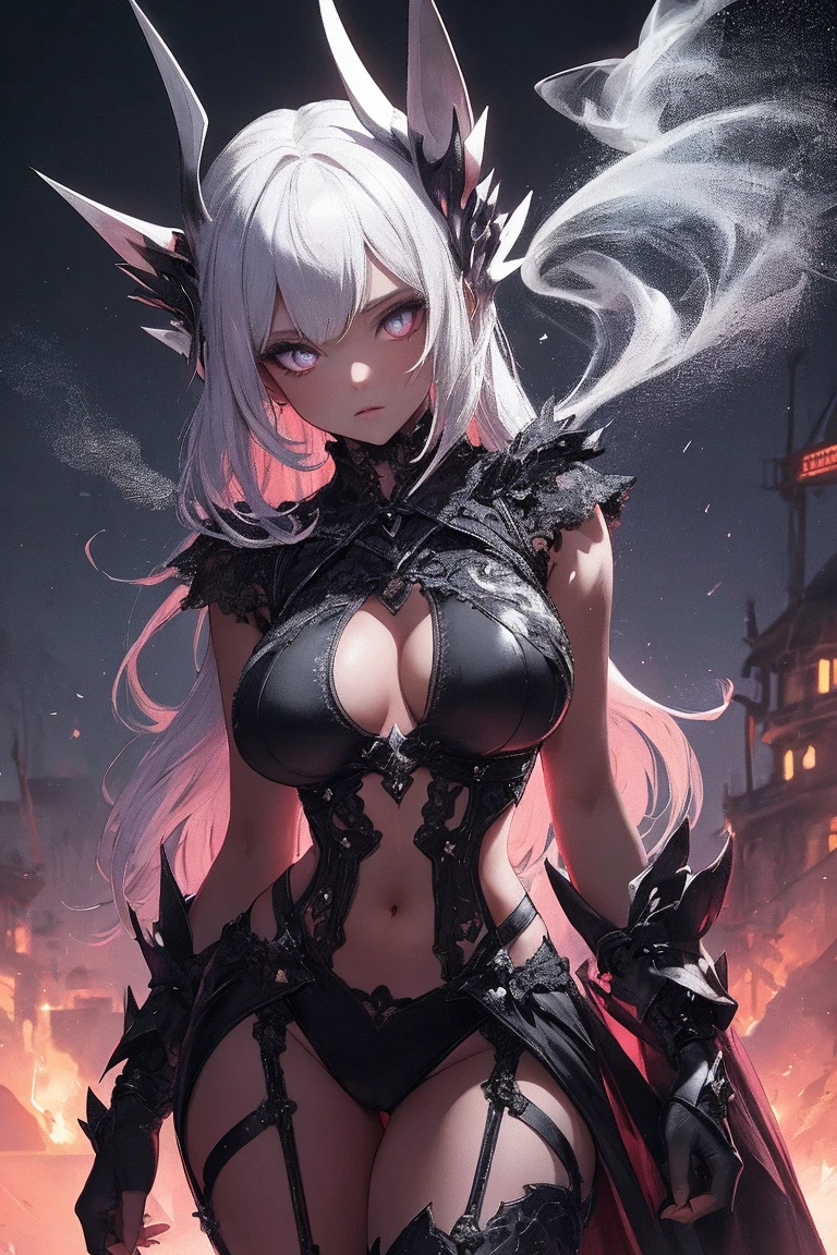 ((Seductive Anime lady:1.3, solo:1.5))、((fusion of wolf and lady:1.4))、((open legs sitting, on the big rock))、((gray color, fur and lather clothes))、((fur boots))、((looking down at viewer))、((from below))、((wild:1.3))、((Being in cave:1.3)), ((fullmoon night))、((slant eyes))、erect nipples、((underboob:1.3))、((open clothes:1.2))、((torn and ripped clothes:1.2))、((crop top navel:1.2))、(huge breasts:1.2))、((cleavage))、((highleg))、((sleeveless:1.2))、abdominal muscle、Glossy realistic skin texture、shiny skin、masterpiece, ultra-detailliert, 8k, hiquality, Top image quality, Smooth texture、watercolor