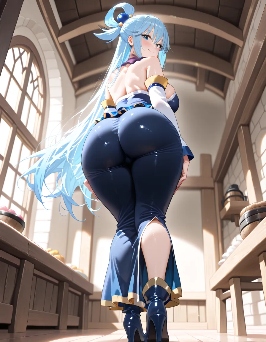 Usada Pekora,Big breasts, pubic hair, naked, masterpiece, butt sticking out, huge butt from behind