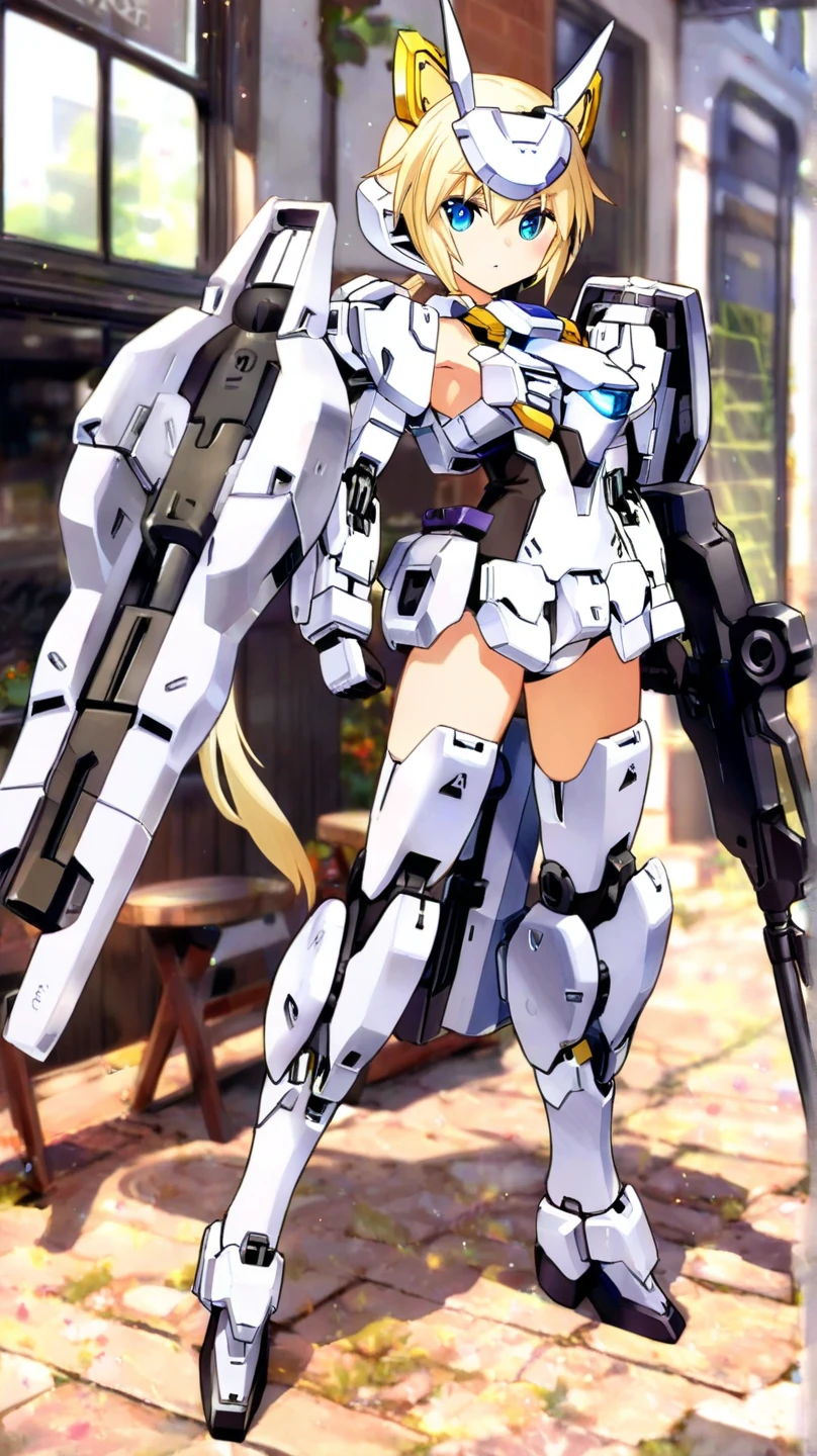 (highest quality)),
((masterpiece)),
(very detailed: 1.3),
Ultra HD16K,
NVIDIA RTX,
super resolution,
{(young japanese girl)},
((wears a futuristic gundam mecha)),
(gundam),
With V fins ,
((unarmored cleavage)),
((unarmored stomach)),
((unarmored upper arm)),
((face without armor)),
(unarmored hand),
(unarmored waist),
((thighs without armor)),
(unarmored ankles),
Japanese girl wears light blue and white striped panties under her armor,
battle pose,
cute,
(cute:1.2),
(bob cut:1.3),
Braid,
black hair,
thick eyebrows,
bright colored iris,
big, shining black eyes,
long eyelashes,
small, pale natural lips,
(Average Japanese idol face),
(日本人特有のbaby face:1.3),
(baby face),
wide forehead:1.2,
plump cheeks,
small chin,
spread your legs,
spread your legs,
Visible side boob,
(mechanical wing),
(has a huge weapon:1.2),
Has an oversized shield,
looking at the viewer,
eyes in the hangar,
3D, Asymmetric body,
Rule of thirds,
full body:1.5,
Perfect proportions with multi-layered texture,
octane rendering,
Duotone lighting,
Low ISO,
wide aperture,
White balance,
HDR (high dynamic range),
ray tracing,
scattered below the surface,
PBR texturing,
Post-processing,
anisotropic filtering,
written boundary depth,
maximum clarity and clarity,
High efficiency subpixel,
subpixel convolution,
particles of light,
scattered light,
Tyndall effect,