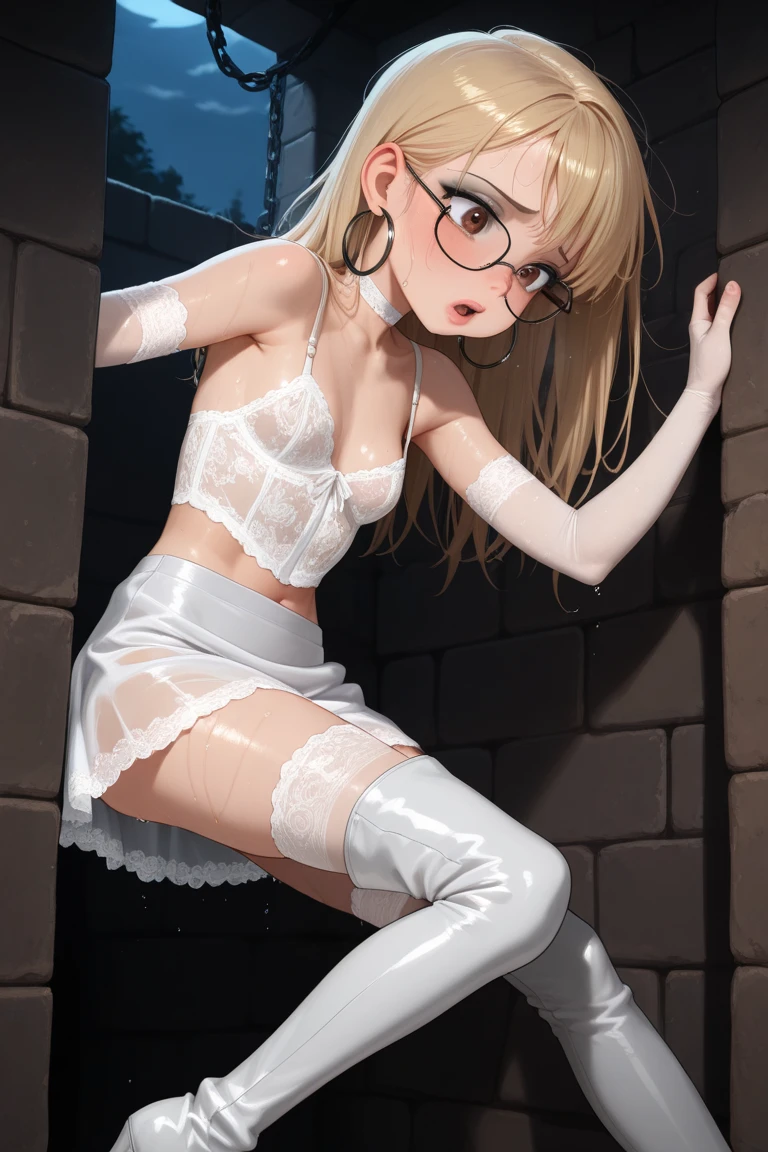 (top-quality:1.5),(masterpiece:1.5),(detaileds:1.5),(nsfw:1.1),(high resolution:1.5),(Beautiful and Aesthetic Work: 1.5),(Ultra High Resolution:1.5), (Ultra Detail:1.5),(Detailed background:1.5),(8k),(insanely detailed),20 year old woman,Sexually attractive body,full body shot, erotic,fine art,Sharp focus,Delicate and beautiful hair and eyes and face,realisticlying,beautiful face,bewitching look,curled hair,vacant eyes,(Ultra-small Minimal underwear:1.5),(see through:1.8),erect nipples,show off nipple,gigantic breasts,narrow waist,slender legs,dripping love juice from her vagina,Wet all over,Bedroom at night,Warm lighting,female masturbation,excessive pussy juice,cervix opens,She's spreading her vagina with her fingers