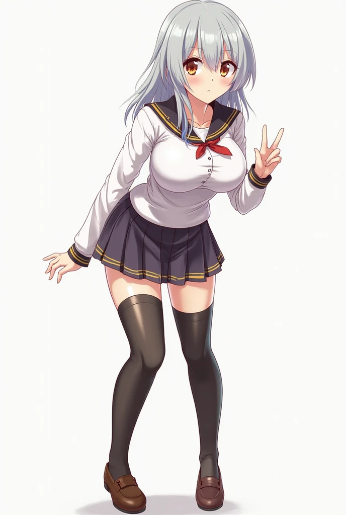 masterpiece,best quality,solo,1girl,  <lora:SenYarizui:1>,high resolution), 1girl, solo, pantyhose, serafuku, school uniform, armband, skirt, sweater vest, black pantyhose,ï¼