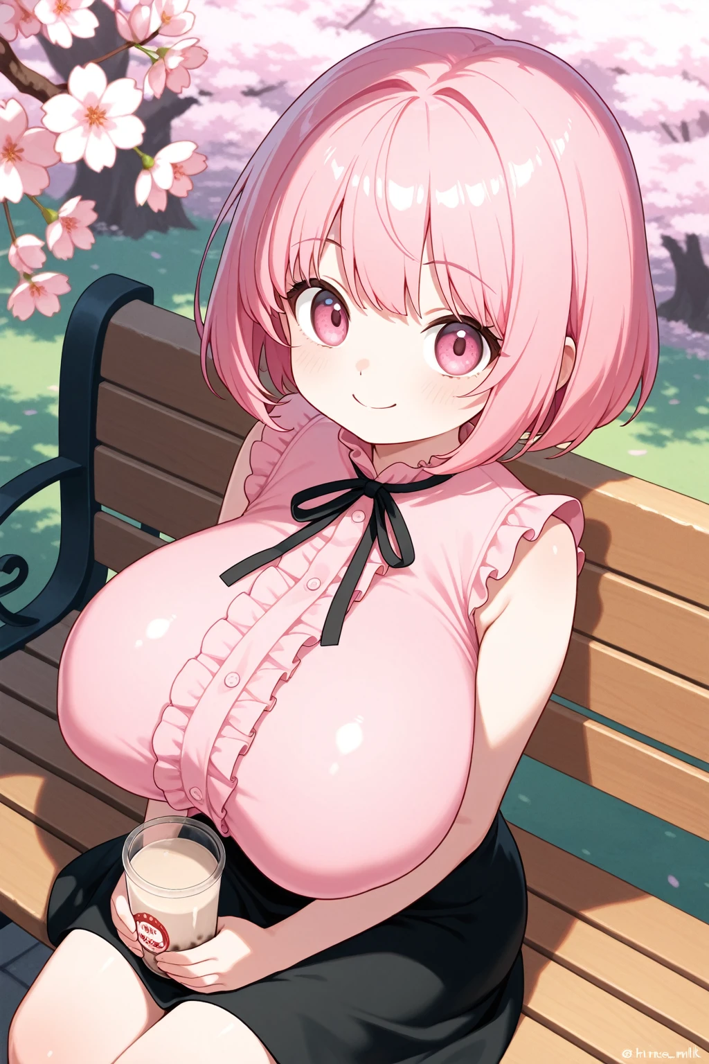 ,,,((best quality)), ((highly detailed)),((sketch)) extremely detailed face, beautiful face,((1girl)),((solo)),shiny skin,((full body:)), yui five star,((hair ornaments:1.15)),((hair band:1.15)),((pink hair)), ((pleated skirt)), ((puffy sleeves)),((huge breasts:1.15)),((cleavage:1.25)),(((skirt lift:))),((thick thighs))
(((pussy))),((nose blush:1.45)),,,(happy,smile:)open mouth,:d,(looking at viewer),BREAK ((park ,bench:1.35)),((sit on bench:1.35)),((sitting:1.35))outdoors,,BREAK ((spread legs:1.25)),((white thigh boots)), ((thighhighs)),(( white footwear)),(arms behind back)
