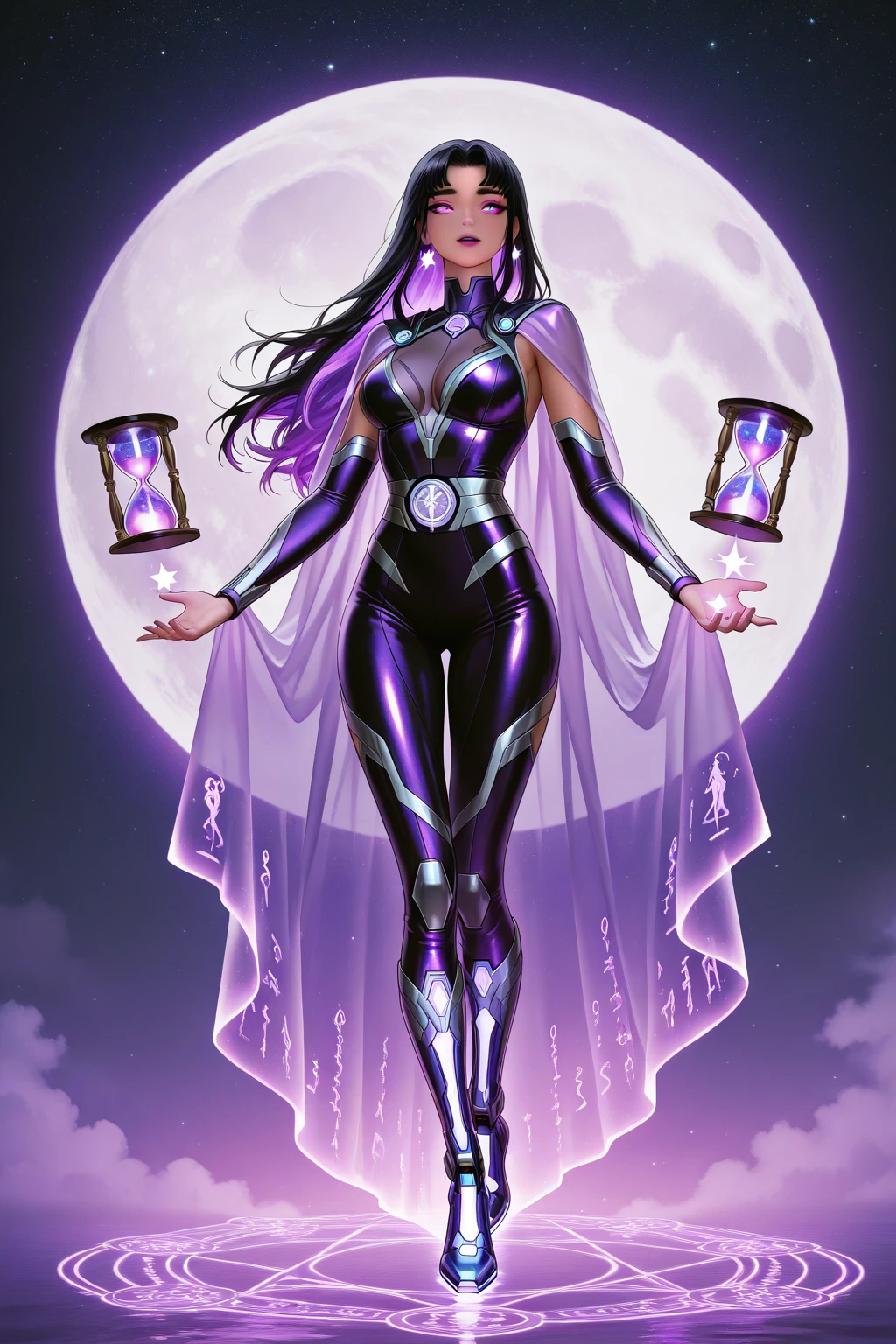 ((stsapph2024)) a beautiful ((jenna_ortega_v3
 )) with ((green skin)), curly black hair, (((wearing a violet suit))), floating in space, 5 detailed fingers, high quality, masterpiece, photorealistic, raw photo, depth of field, full body
