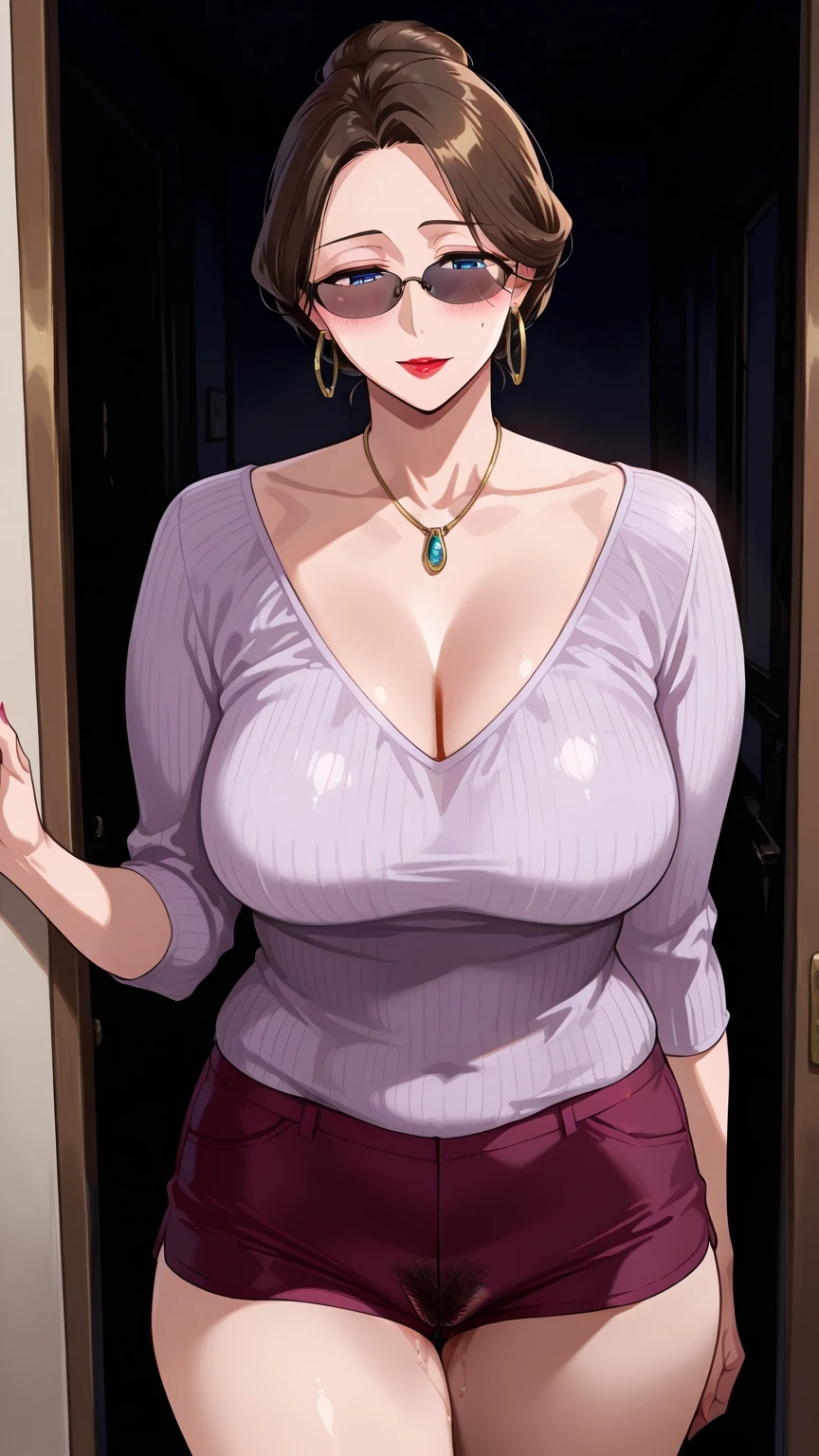 ((Highest quality, 8K, masterpiece:1.3)), concentrate:1.2, Perfect Body Beauty:1.4, Hip:1.2, ((Delicate hair)), (Sweater dress:1.1) , (sports car, street: 1.2), Highly detailed face and skin texture, fine grain, double eyelid, Whitening skin, Big Breasts, smile, Put on a necklace, ring, thread、Pregnant women、From the side、{best quality}, {very aesthetic}, {ultra-detailed}, {best illustration}, nsfw, 1girl, 1man, Sex, standing doggy,