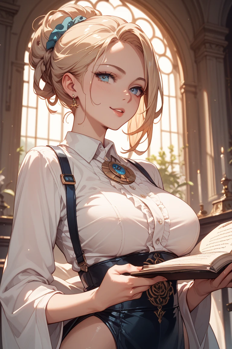 Highest quality、masterpiece、High sensitivity、High resolution、Detailed Description、Slender women、A cup bust、Glasses、Circle of angels overhead、Large wings of an angel、