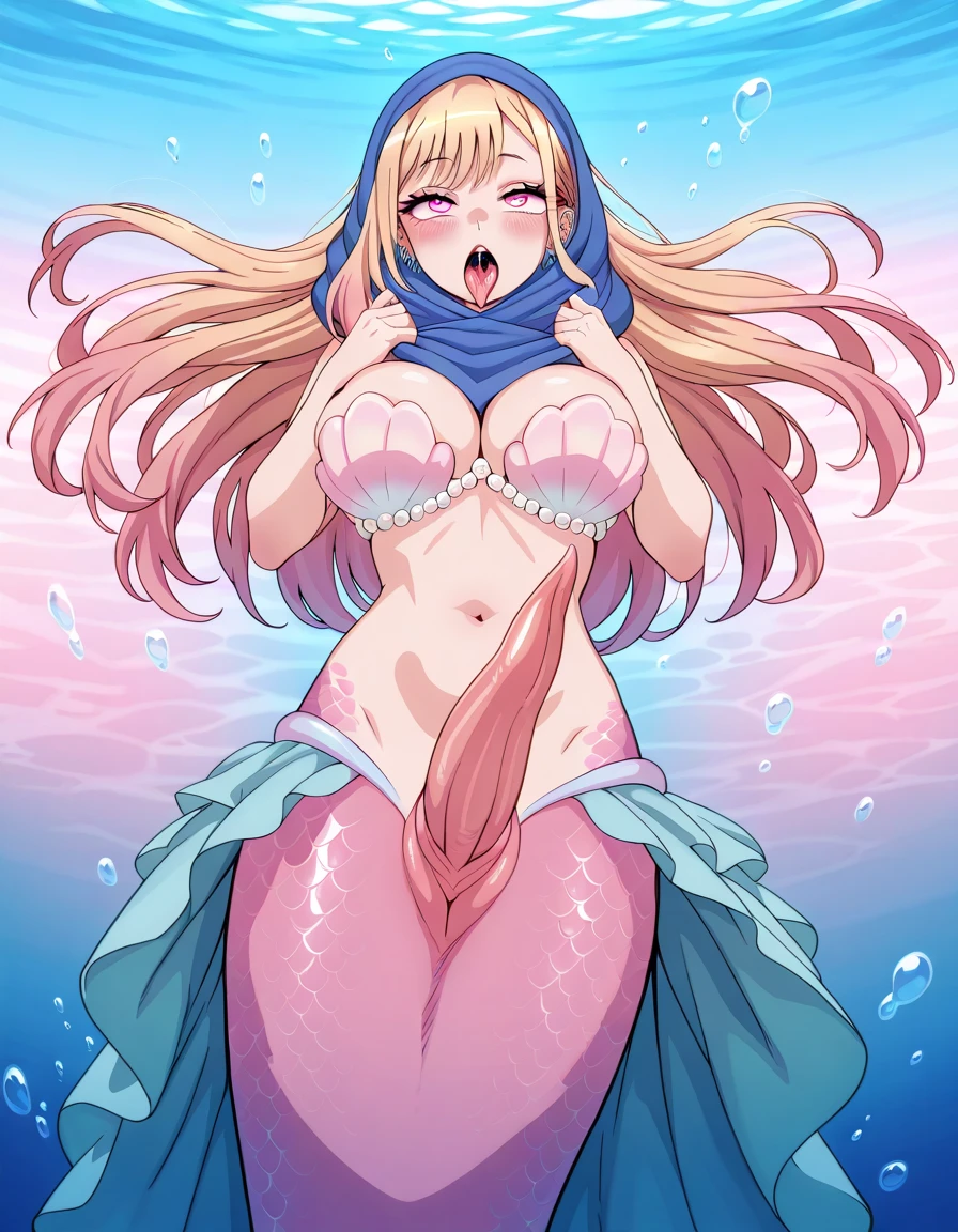 hitenkei style, claude monet, oil painting, ((mermaid)), ((topless)), nsfw, masterpiece, underwater, dark sea, 1 girl, erect nipples, intricately detailed, navel, bare shoulders, blonde hair, pearl necklace, fin hair ornaments, under sea, extremely detailed, bare breasts, puffy nipples, blue eyes, bare stomach, soaked, medium breasts, arm strap, swimming, teen, soft eyes, smiling, armpit, happy, half open eyes, lusty eyes, blushing, long hair, side bangs, sleepy eyes, large nipples, lifeless eyes, ((tongue out)), open mouth, ((long tongue)), ahegao, giant octopus, tentacles, tentacles wrapped around the body, tentacle on mouth, saliva, tentacle rape, slim waist, fucked silly, orgasmic face, ecstasy, dizzy, spiral eyes, heartshaped pupils, mole under eye, all-the-way-through, cg masterpiece