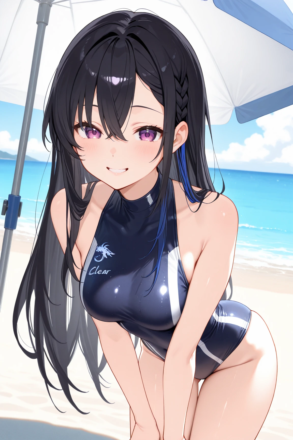 1girl, cowboy shot, (beach:1.2), smile,
yonagi_kei, red eyes, long hair, black hair, (ahoge:1.2), hair between eyes, bangs, <lora:yonagi_kei_lora_ver2:0.7>, best quality, masterpiece, highres, <lora:GoodHands-vanilla:1>
