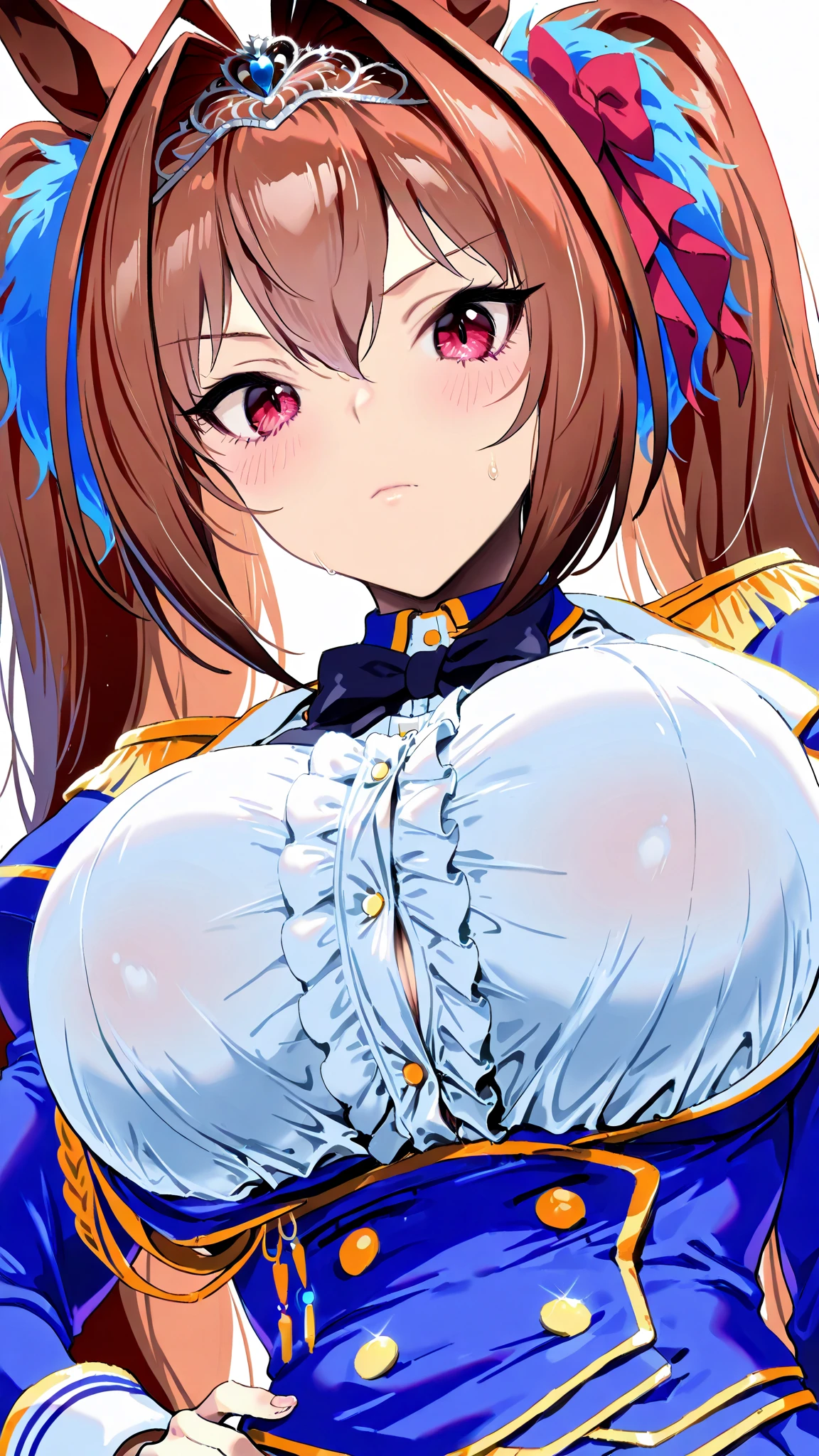 1 Girl,Browsing Caution,(((Large Machine-Made Choker))), expensive,Huge breasts, clavicle,Absurd, brainwashing,Hollow Eyes, ((Expressionless,Emotional erasure)),whole body像,((stand up, still)), (expensiveest quality、4K、8K、High resolution、Must have:1.2)、Very detailed、(reality、reality的です.、reality的:1.37)、Ticker、Hyper HD、Studio Lighting、Ultra High Definition Paint、Sharp focus、Physically Based Rendering、Attention to detail、Professional specifications、Vibrancy and color、Blurred、Sports portrait、landscape、Horror Style、Anime Big 、sf、photograph、Concept Artist、Five Fingers, Perfect body,  {{{masterpiece}}}, {{{expensiveest quality}}}, {{Very detailed}}, {shape}, {{Very delicate and beautiful}},Improved cost performance、All Roles、Canon 5D MK4でphotograph、photograph, whole body、White Background、Expressionless、Straight eyebrows、Expressionless、Straight eyebrows、Expressionless、Hypnosis App、Stand still、@_@、Expressionless、brainwashing、Hypnosis、please lower your arms、please lower your arms、please lower your arms、Drooling、Drooling、Drooling、Night Classroom、Black latex tight suit、salute、Expressionless、Emotional erasure、Drooling、whole body、Horse Girl、Horse ears