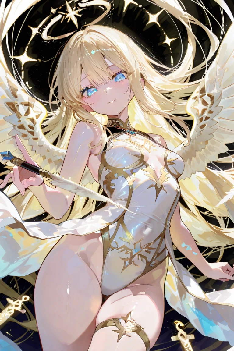 ((Medium Shot)),((West Shot)),(((Blonde, blue-eyed nude European girls))),(((front light))),((ass pov)),((((front lighting)))),(Photorealistic: 1.4), (masterpiece, Beautiful and slim naked: 1.2), Perfect proportions, Big Breasts, Narrow waist,,((Thin waist and slim thighs)),((Holding a long golden spear)),((Golden armor is worn on both thighs.)),((Smiling Girl)),((The big wings of the archangel)),((Equipped with a shield on the arm)),((Spread your big angel wings wide)), ((Saluting with a golden rifle)),((Front lighting)),((The body is naked)),((Equipped with a shield on the arm)), Ultra-realistic capture, Highly detailed, High resolution 16k close-up of human skin. Skin texture must be natural, ((((Forward light))),((((Elegant nude elegant girl)))) ,((Slender naked)),((Two skinny naked girls of European descent)),(((A nude figure facing the viewer))),(((Small breasts and exposed genitals))),(Young girl exposes her genitals))),(((The thighs and head fit within the screen)),(((View from head to thigh))),((Beautiful and balanced body)),((Do not show anything below the thighs)),((bottomless)),((topless)),((The left and right arms and left and right thighs are equipped with golden armor.)),((ass pov)),(((from front))),(((cowboy shot))),(((standing pose))),photo realistic,master piece,((ultra detailed)),looking at viewer,smile,photorealistic,Shiny baby blonde silk hair,((She has a large hair ornament and golden armor on her belly.)),((Looking at the viewer from the front)), (((Young face and young body)),((Looking horizontally at the viewer)),(Exposing the viewer to full frontal nudity),((Face forward and look at the viewer at the same height)),((Show your naked body to the viewer with your hourglass figure)),(((Wearing a large golden hair ornament))),No underwear ,((((Naked elegant and graceful girl)))) ,((Naked from head to thighs))、((No underwear whatsoever))、((Head to knee nude shot)),((Beautiful hourglass figure)),((Wearing a cape)),((Beautiful style)),Beautiful and detailed character art, Very detailed, Girl in shiny armor, Beautiful white and shining skin, Unparalleled beauty, ((Shiny baby blonde silk hair)),Realistic, 3D Face,Shiny Hair, Glowing Skin,((Thin Hair,No makeup,Brilliant Light)),Fantasy,Beauty products,Very detailedな顔のテクスチャ女性,Soft natural light,Create a dreamy and magical atmosphere.