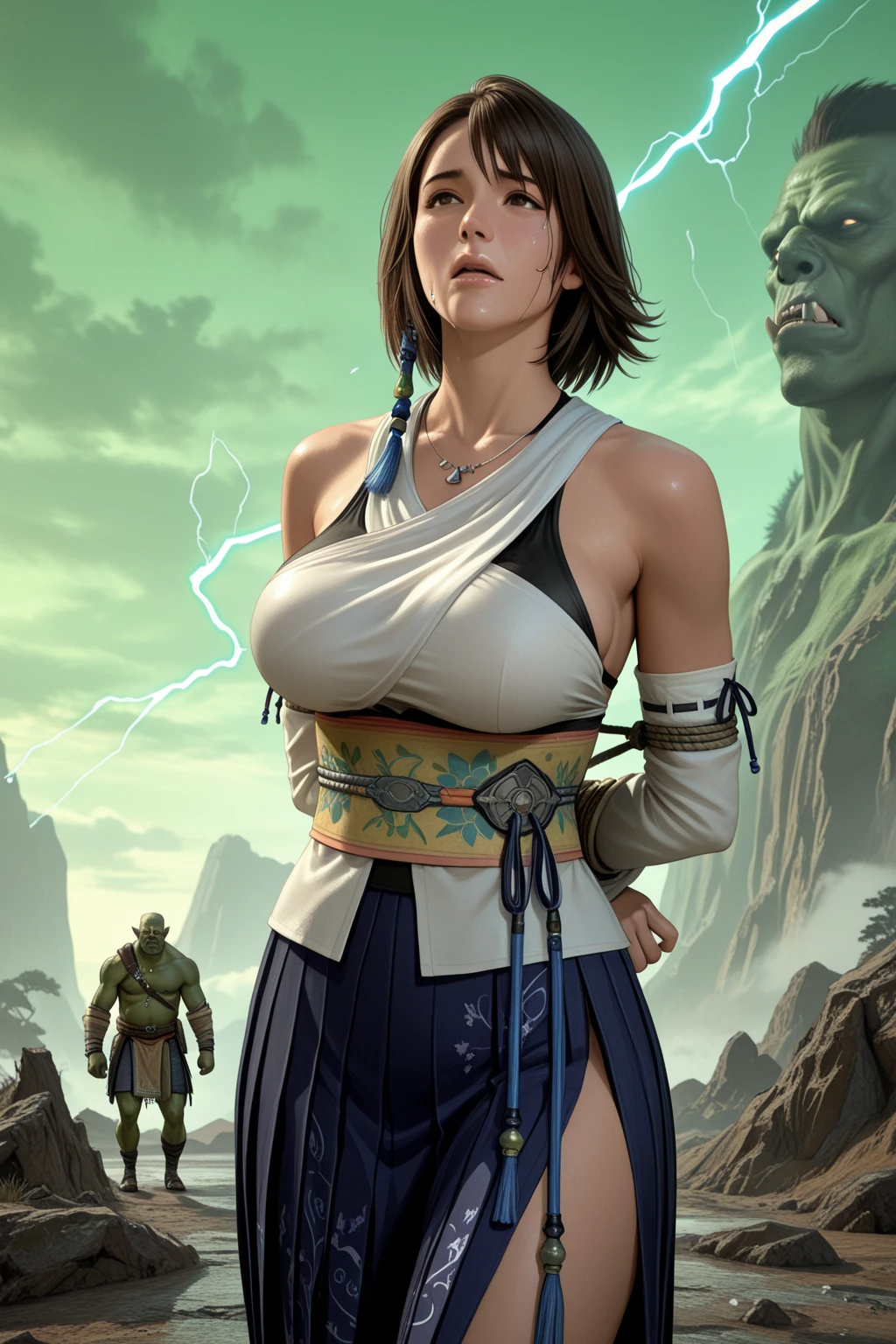 (a girls:1.2),(the human with bigbreast:1.5),bangs,(The scenery in the mind of a crazy person:1.5),(Countless dots around:1.5),(end of worlds :1.5), (very short hair:1.3)
,extremely detailed CG unity 8k wallpaper,
