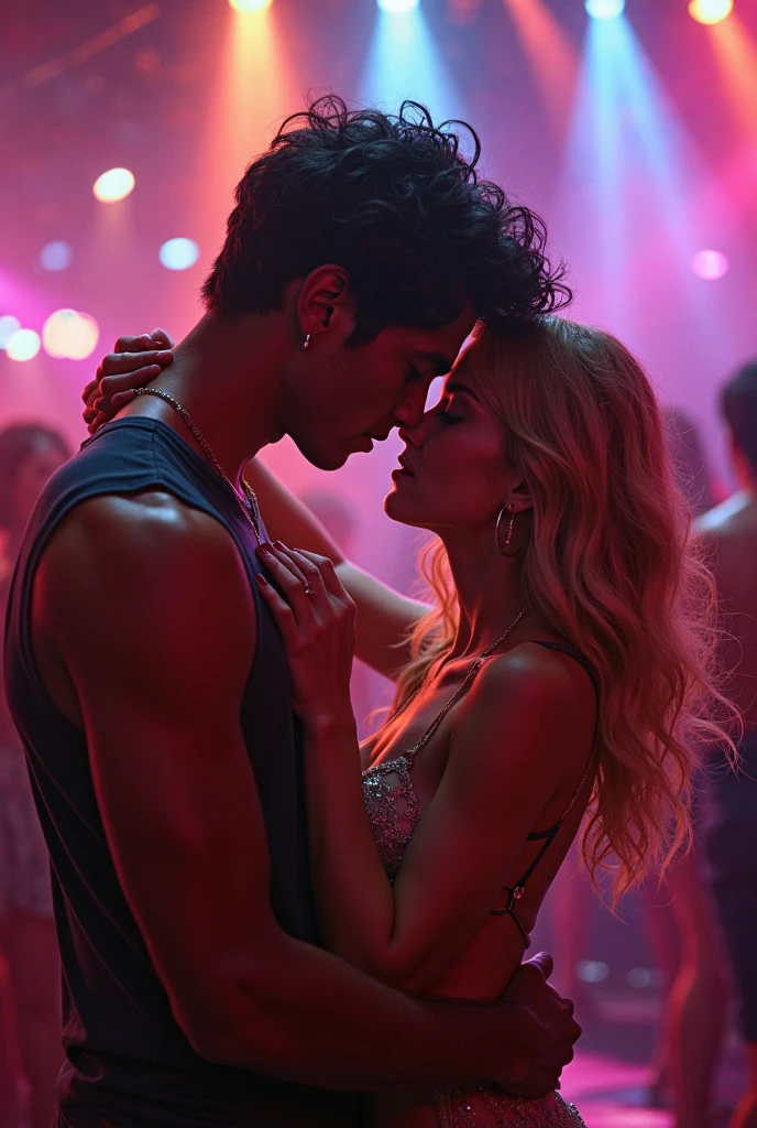 ethereal photo of an elegant couple, Brazilian nationality, tanned skin, emerging from swirls of smoke and red and black vapors, Peter Lindbergh style, masterpiece of complex art, foreboding, golden ratio, Trend in CGSeteration, intricate, epic, trend in ArtStation by artgerm, highly detailed, vibrant, production cinematic character rendering, very high quality model
