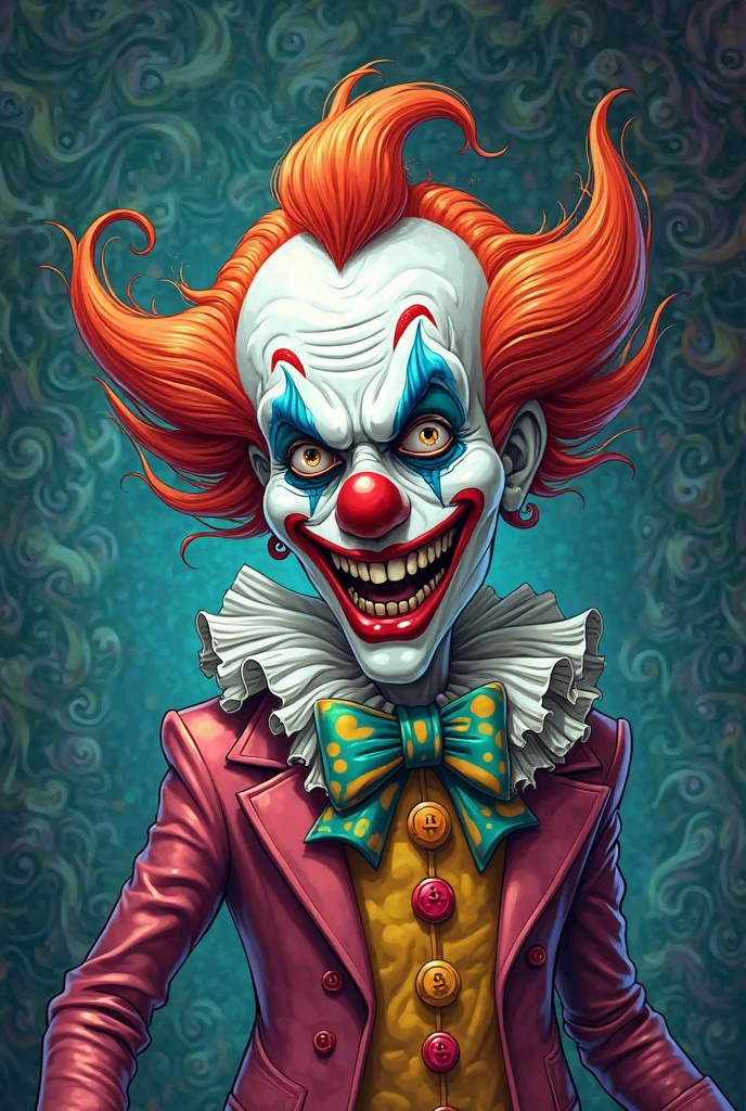 Create a barber clown logo like a neighborhood bully