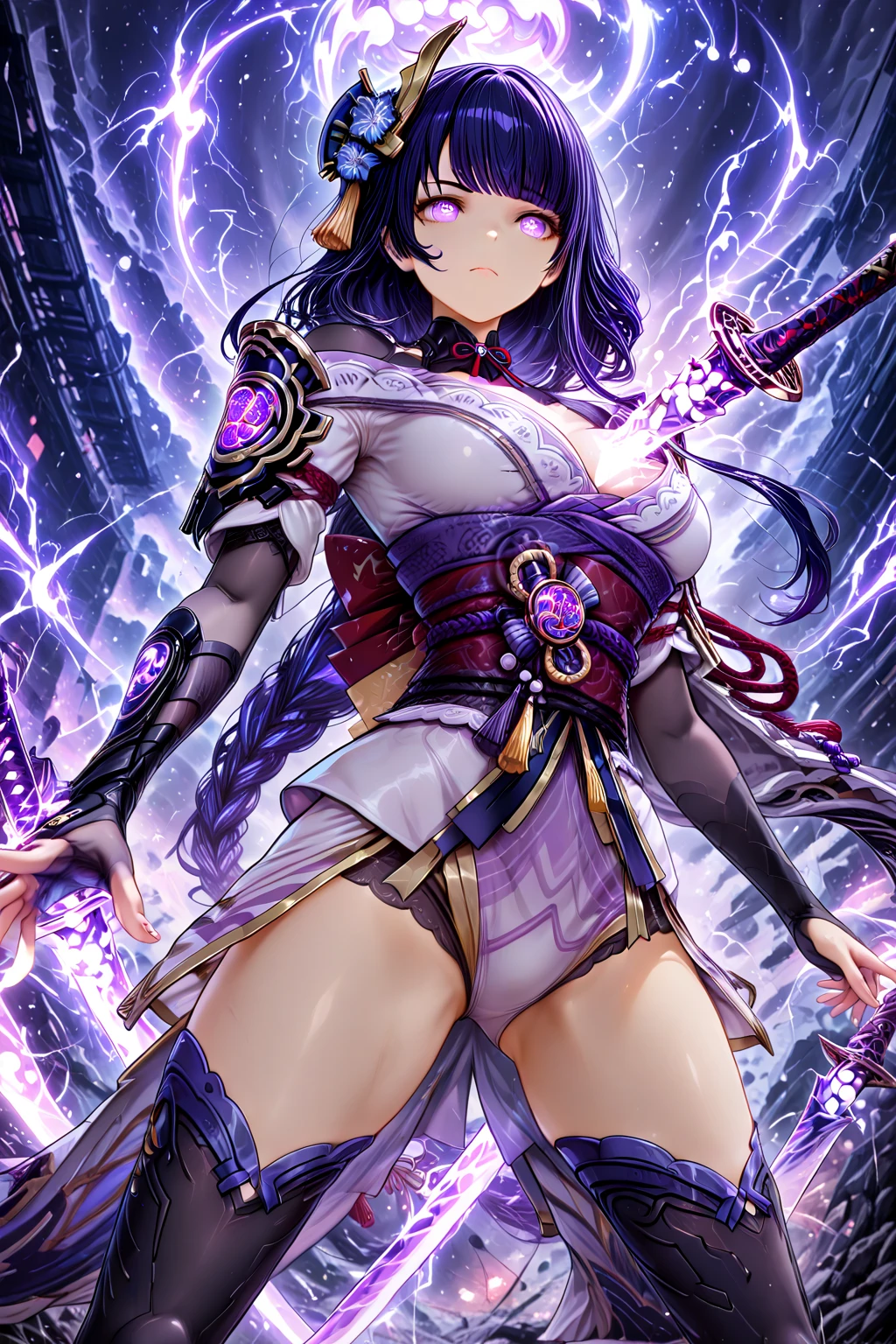 (((Highest quality)))(((Best Image)))(((anatomy)))外見は20代のwoman,Random hair color ,Random hairstyle,Wear shiny armor,Extreme costumes(((Appearance)))The shape is humanoid,Random Face(Beautiful Face),,Huge breasts,Tight waist,Wearing randomly colored armor(((Features)))Eye color is random,Personality is random,Attractive figure(((arms)))He is carrying a weapon that resembles a purple glowing object..Possess modern weapons.(((woman)))The skeleton is human-like,Huge breasts,Tight waist,fogのようなガス状のもので纏っている(((background)))Barren Land,dead tree,fog,Chaotic world(((Standing posture)))ランダムなStanding postureをしている,mysterious,lovely,Highest quality((Full Body Shot))