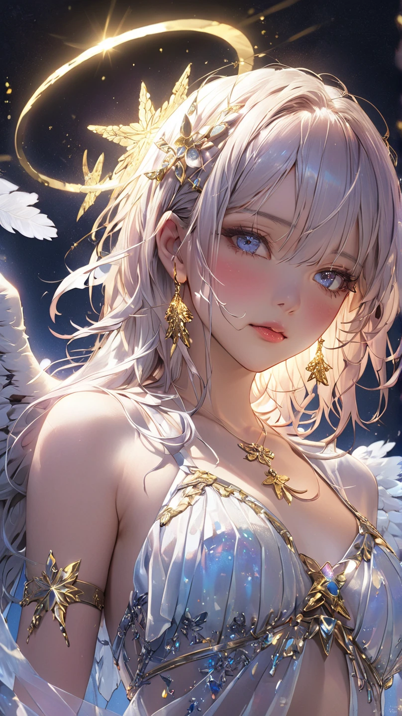 ((masterpiece, Highest quality)),Best aesthetics,One Girl, （A luxury resort hotel overlooking the summer sky）　（夏の海を見渡せるウッドデッキに立ってGraceful poseで立っている女性）（Hotel Observatory）（Full body portrait）Graceful pose　Lewd face　Captivating look　A look of contempt　A look of contempt　Sexy Body　Clear Eyes　Round eyes　　office lady　Japanese women　Manga illustration　Beautiful and firm breasts　Beautiful E Cup Breasts　the body is slim　Highest quality　4K Chignon Hairstyle　Hair tied up　Medium Long Hair　（light brown brand）　hair ornaments　necklace　黒いHigh heels　Seductive pose　garter belt　Earrings　（She is wearing a sexy white lace floral dress）　Sexy see-through white floral lace bra,White see-through thong with obscene embroidery　Sensual beige stockings with floral print　　 (Attractive 30 year old Japanese widow,）High heels　flashy necklace　Finer details　Beautiful anime illustrations　Beautiful Face　alone　High resolution, One Girl, Highest quality, Attention to detail, Slightly parted lips　Seductive red lips　Professional, Vibrant colors, Perfect ???????, ideal facial features, Ideal Professional Portion Diagram, Perfectly beautiful body, Highly detailed skin, Glowing Skin, Glowing Skin, Cleavage, Captivating smile)),Miss Soapland　Mature hot body　Sitting in a luxurious chair　Sparkle Effect, Anime Style, photograph, Attractive nail art　A sophisticated gravure idol　Young Sensual Gravure Idol　Gorgeous Japanese Model