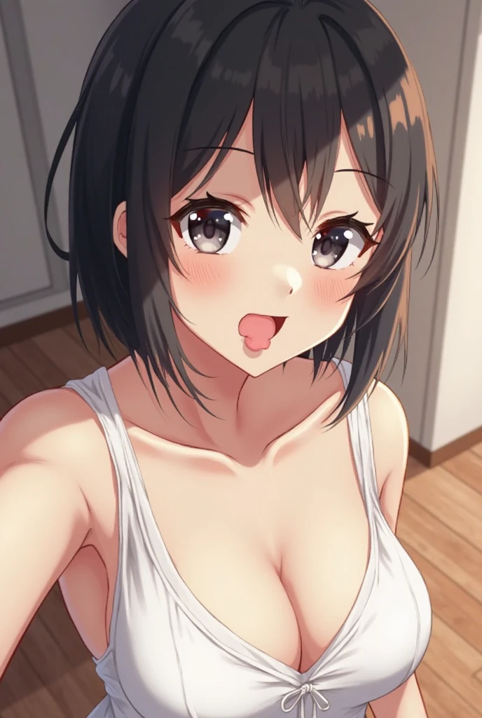 The upper part of the body、an oil painting、masterpiece、top-quality、hight resolution、long brown hair、10years old girl,a 10 year old boy,2a person々 Gamine、Normal breasts,barechested,Couple hugging each other ,On the rooftop