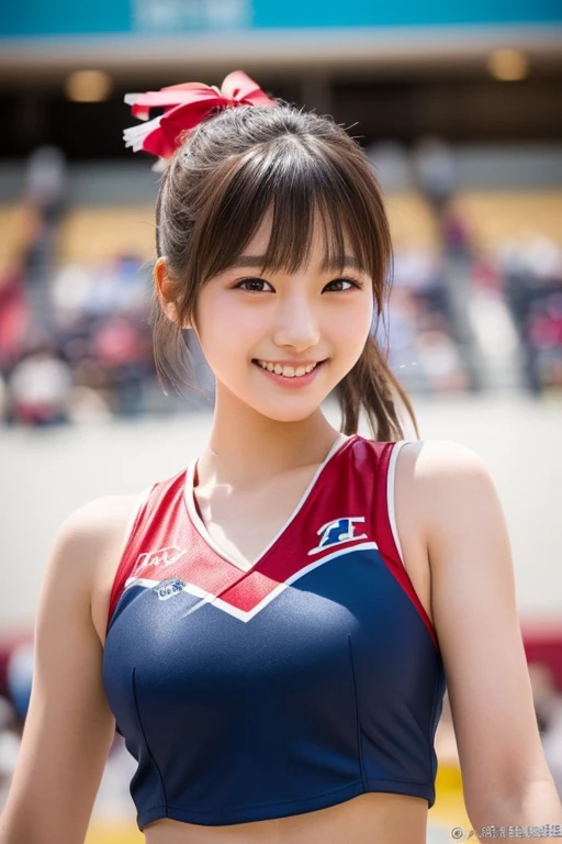 Highest quality, (beautiful)、cheer leading、Soft 、smile、Jump、