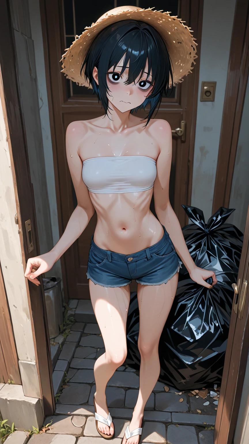 Very thin girl, naked, Cute, super detailed, girl 11 years old, Under the shower, Slender butt, embarrassed, realistic