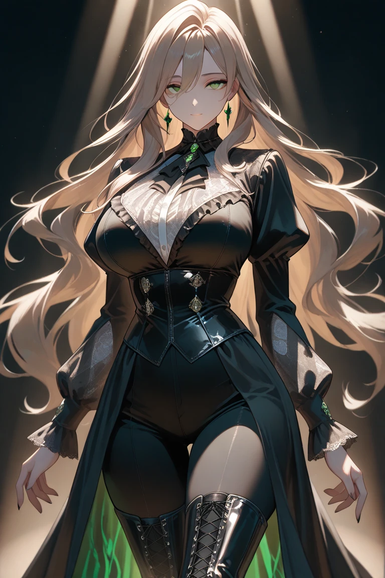Academic, lady Sylvana, Mythril class, glaring at viewer,