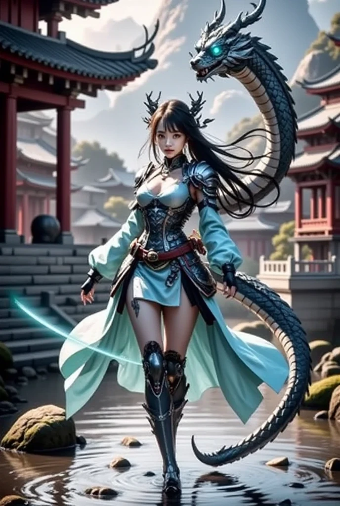 Female Elf Samurai Photo, Big Breasts，Stance for battle, With a sword drawn from its sheath, Ready for battle, Elf woman in blue dress holding a sword in a bamboo forest, 2. 5d cgi anime fantasy artwork, 4K Fantasy Art, Epic fantasy art style HD, Elegant cinematic fantasy art, Epic fantasy digital art style, Epic Elven Warrior, 8k fantasy art, elven warrior princess, trending Digital fantasy art, Digital fantasy art ) 
