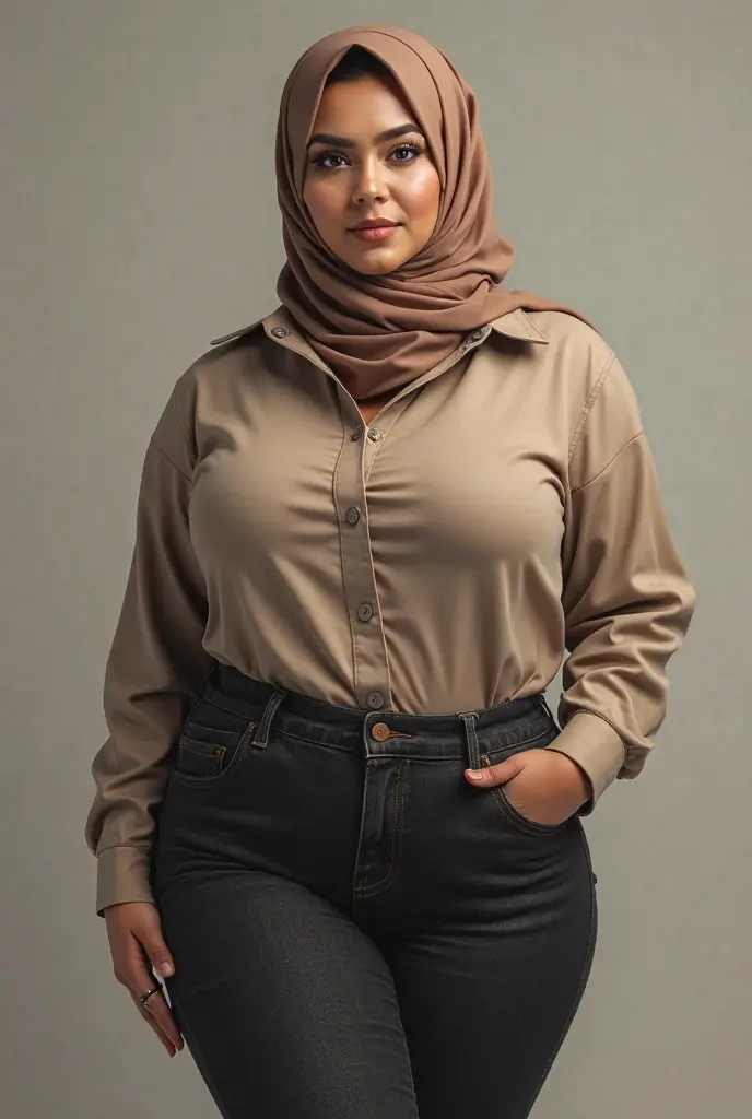 A sexy hijab girl wearing tight pants and I'm fucking she