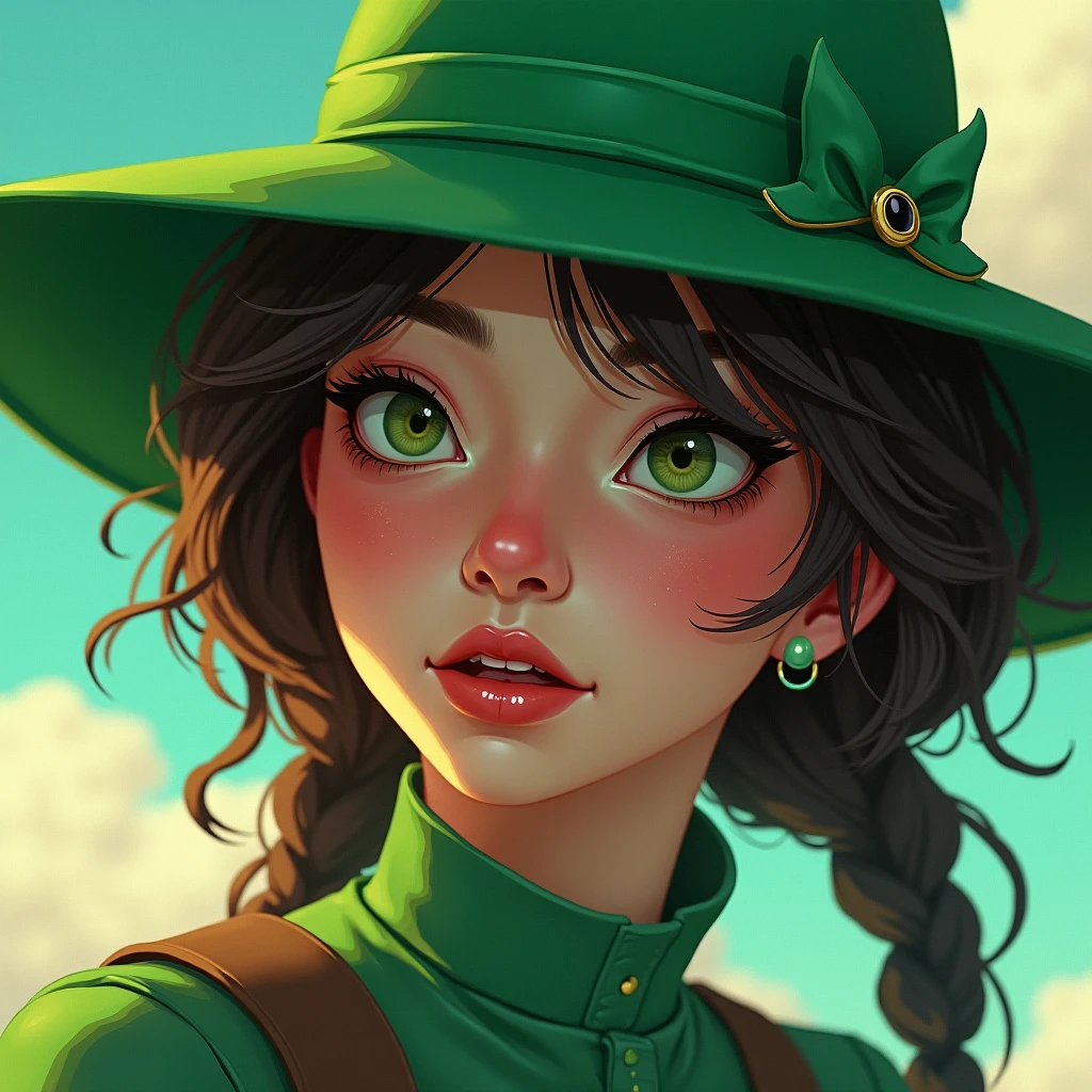 araffe dressed in green and orange posing for a picture, a pastel by Adrian Zingg, reddit, art nouveau, abigail from stardew valley, better known as amouranth, annie from league of legends, amouranth, nami from one piece, cosplay, glamourous cosplay, anime girl cosplay, gorgeous jungle ranger, young beautiful amouranth