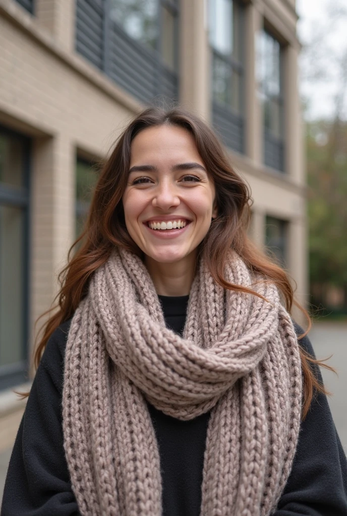 <lora:Face:0.9>,face, face detail, realistic photo of a woman, wearing a turtleneck sweater, wearing jeans, wearing a scarf, highly detailed, medium shot