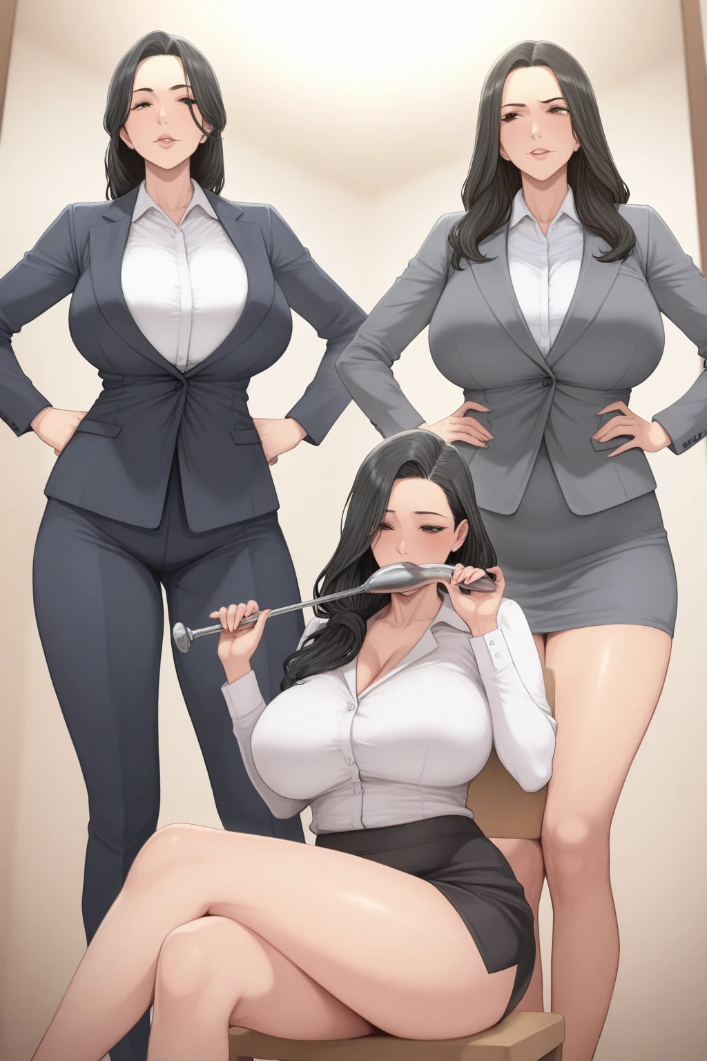The beautiful girl in lace top and leggings is sitting astride a pile of skeletons in the center of the picture. She is holding a trembling sausage with juice squeezed out in her hand and smiling. There are multiple comic storyboards in the background,cbt, sausage bondage,sausage insertion,Sexy, trampling sausage with high heels heel,(masterpiece, best quality:1.2),1 beautiful girl,sexy,comic storyboard:2, leggings, sit astride, axially symmetrical:2, ,femdom,sounding,cbt,hold,smile,colorful,leggings,thin gap,cameltoe,insertion,trembling,juice,spray, Long hair,Lace top,Sexy, Shiny leggings, High heel,cleveage, trampling, in forest, saliva , Mucus,