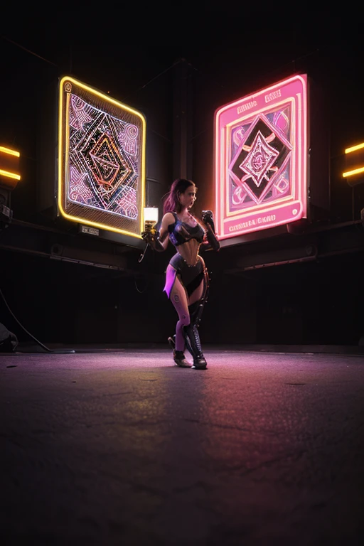 people dance in nightclub, hidden door, UHD, ultra rendered, high detail, neon, perfectly rendered, fun, hyped up, hidden bar, full detail, glass, wall, with sticker and sign, colorfull, realistic, photography, dance, dance floor