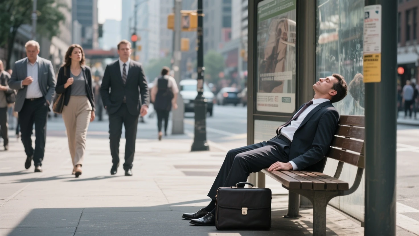 A Celery Man, the man is wild fat uncle, big round face shape, 42 years old, closed eyes, dark chest hair, facial hair, crew cut hair, big muscles, masculine and strong, thick thighs, (wearing suit :1.3), (perfect body proportions : 1.2), asleep, MOUTH OPEN, asleep sitting up on the bus, leaning against the bus window,
highest quality ,best quality, masterpiece, 16k,