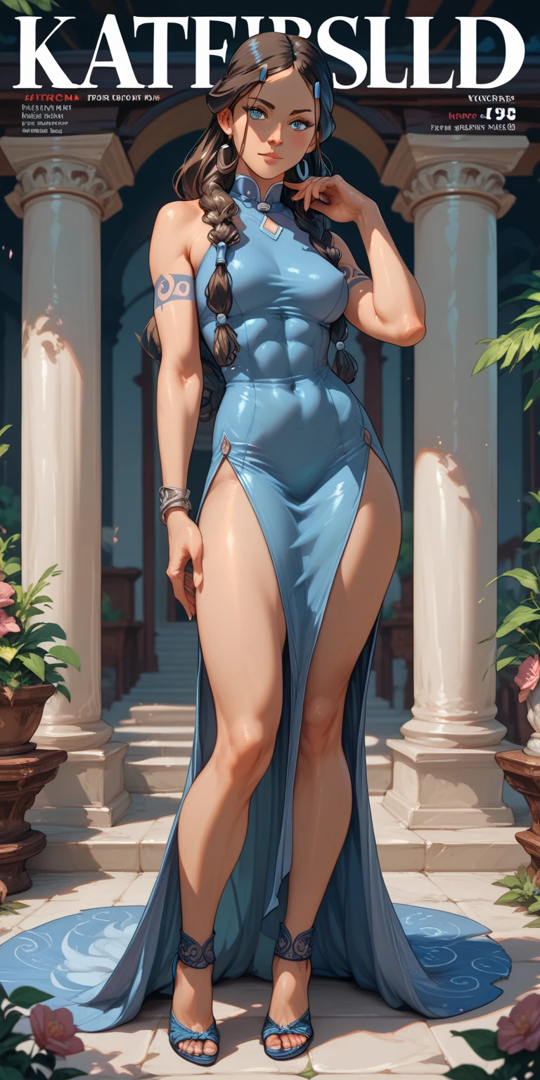 girl，alone，Gray background，Artistic lighting，Press your back against the pillar behind you，Beautiful Asian Goddess，Long black hair，Long Hair,Wavy Hair,eyelash, blue eyes, lipstick, ((Crop top:1.3)),(Shiny costumes),(Rope Bondage:1.3),Standing in front of a pillar，((Raise your arms above your head)),((Both wrists are tied to a pillar behind the back)),Standing facing forward,Standing with legs apart,Tied up woman,Sensual look,(Hair blowing in the wind),Graceful features，No sleeve，Mature Woman,Detailed fingers, Perfect hands, Length 180cm,Small face,sweating,Soft thighs,Sexy legs,Sexy ass, Cleavage,Open the chest,Smooth thighs and legs，((Amazing orgasm)),大きなSexy ass, Perfect Body Proportions, Slim waist,Nipples visible,The areola is protruding,Tight waist,(Long legs:1.6),E cup bust,Thighs open,Huge :1.3，perspective:1.2，Looking at the audience，Character-centric，symmetry diagram，whole body:1.5，from the front:1.1，Abdominal shot