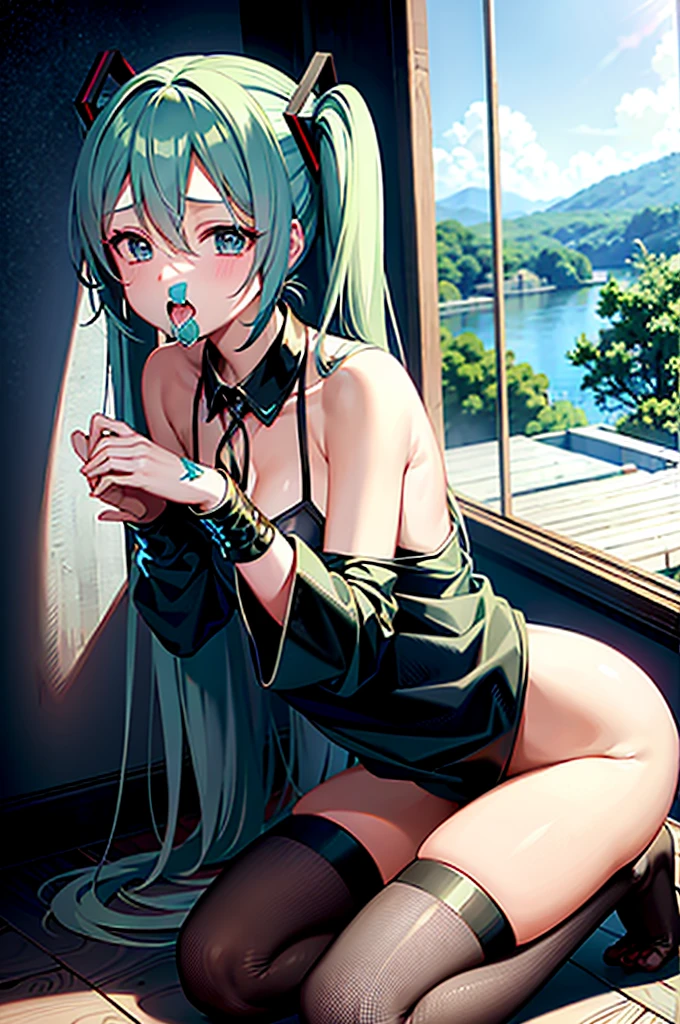 ((masterpiece)), Highest quality, Very detailed,(One Girl),Pneuma、Pneumablade、 Long Hair,Beautiful background , chest, Bent body, Lie in, Look to the side, Worried face, Female genitals in full view, Drunk look, Hot body、Sweaty、Spread your legs、Opening the vagina with your fingers、Female genitalia seen deep inside、 Browsing Caution,